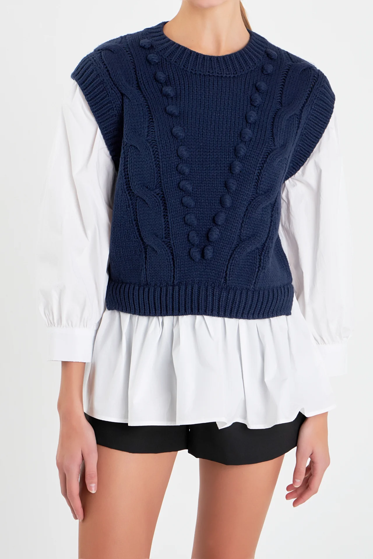 Mixed Media Cable Sweater - Image 23