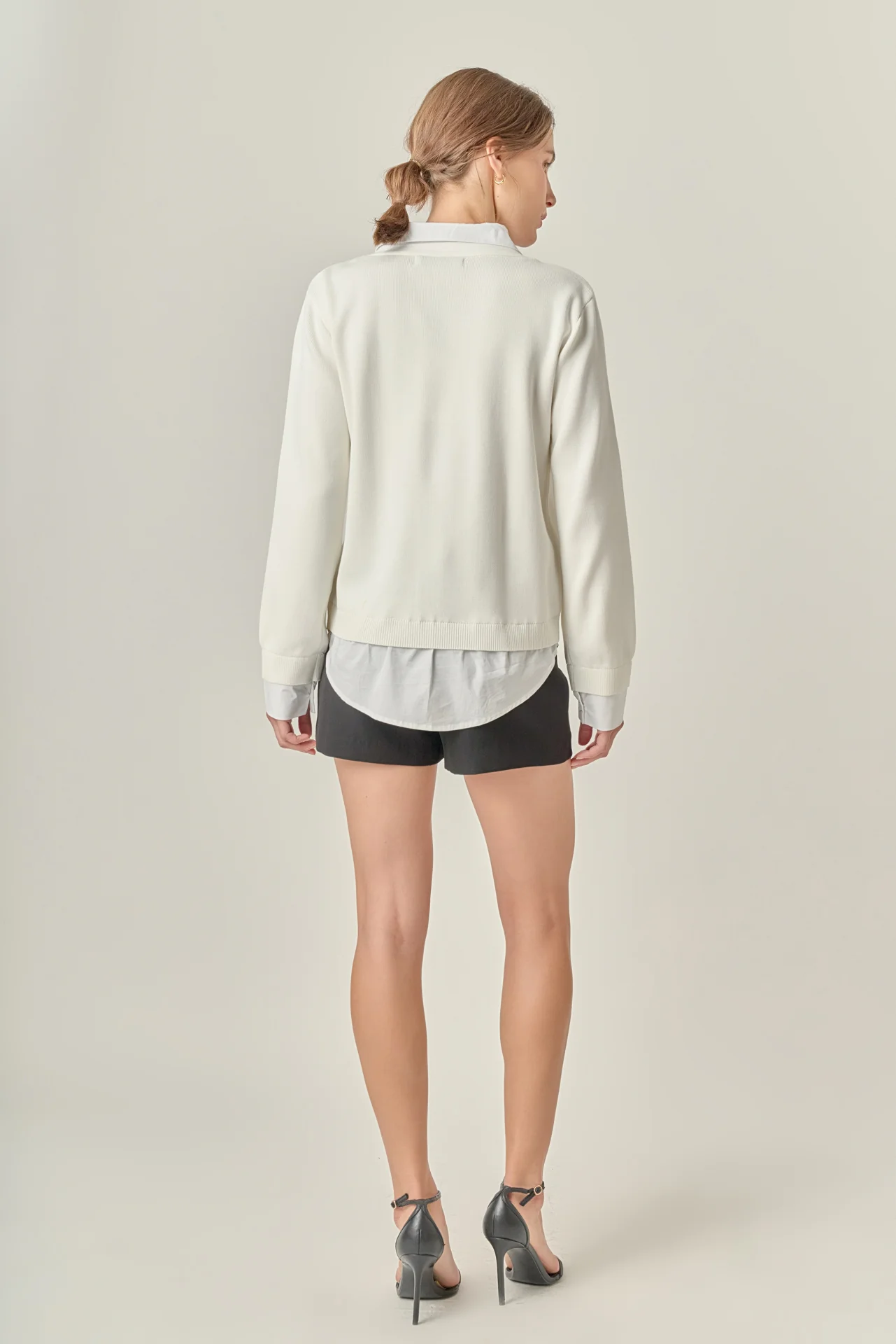 Mixed Media Knit Cardigan - Image 4