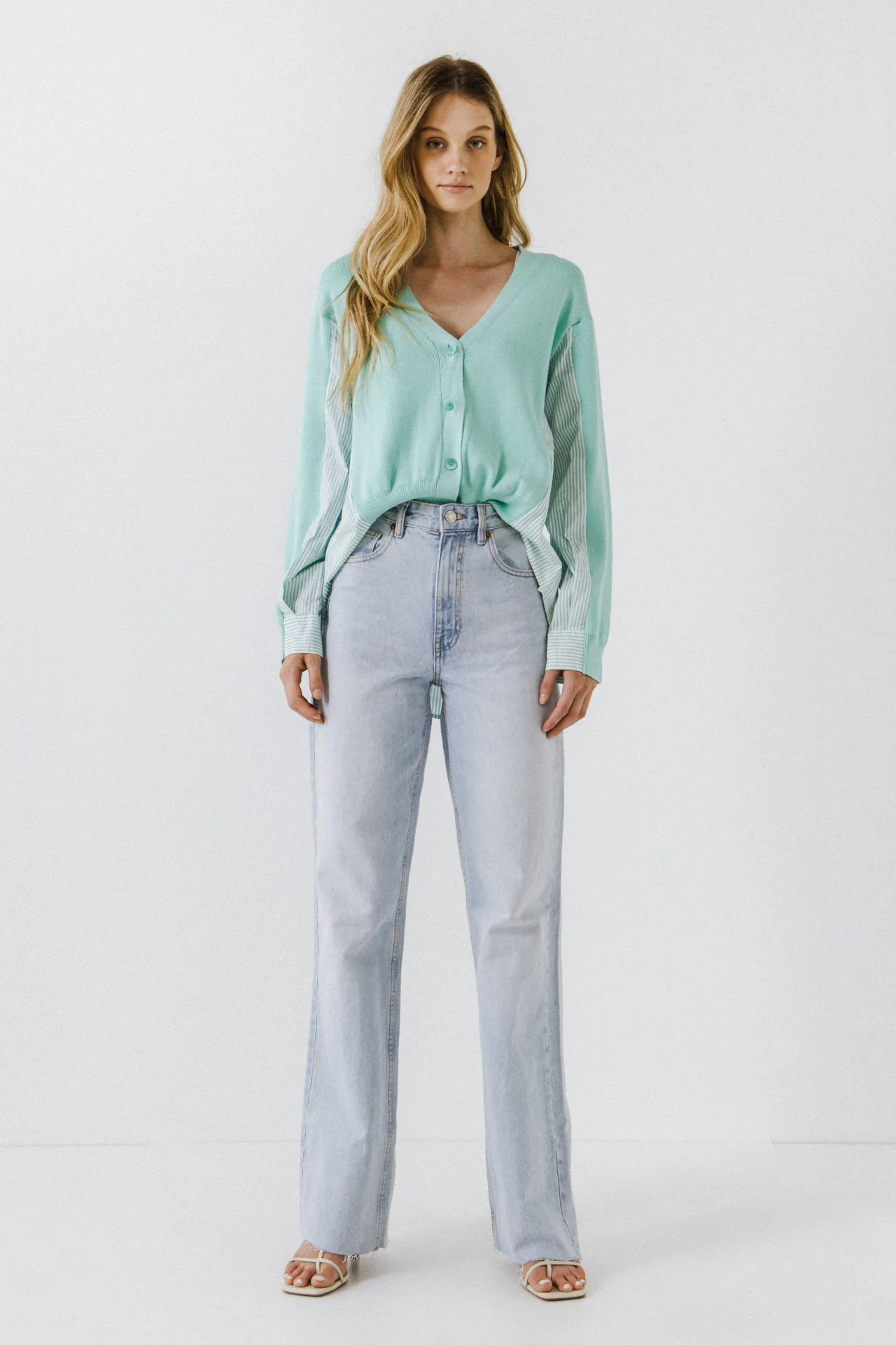 Mixed Media Cardigan - Image 11