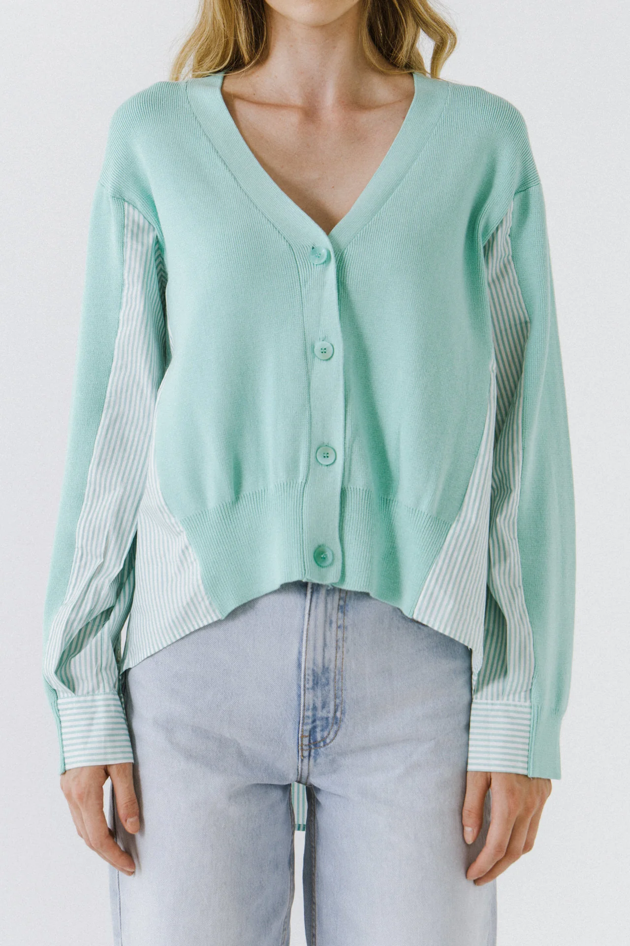 Mixed Media Cardigan - Image 12