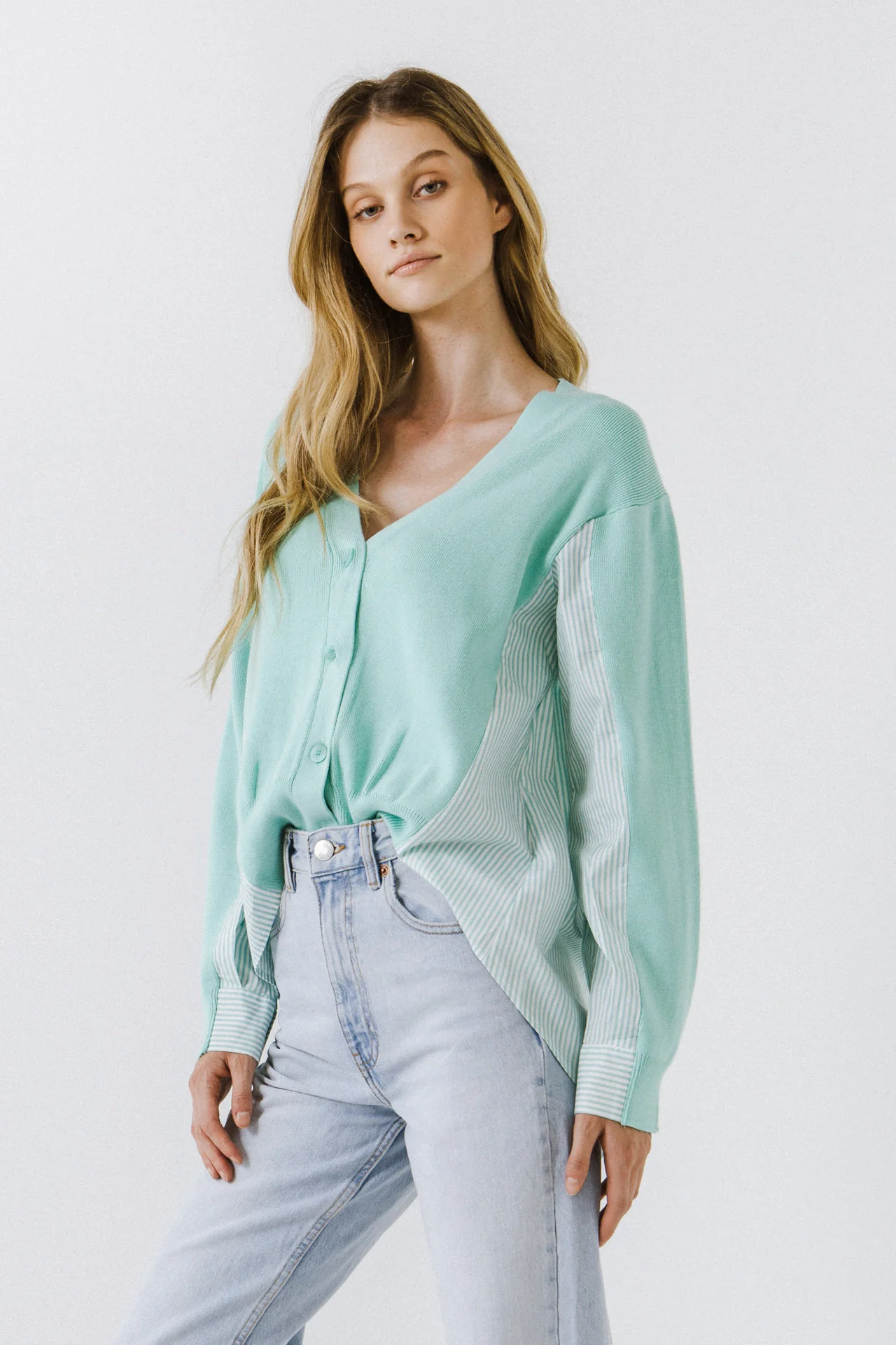 Mixed Media Cardigan - Image 13