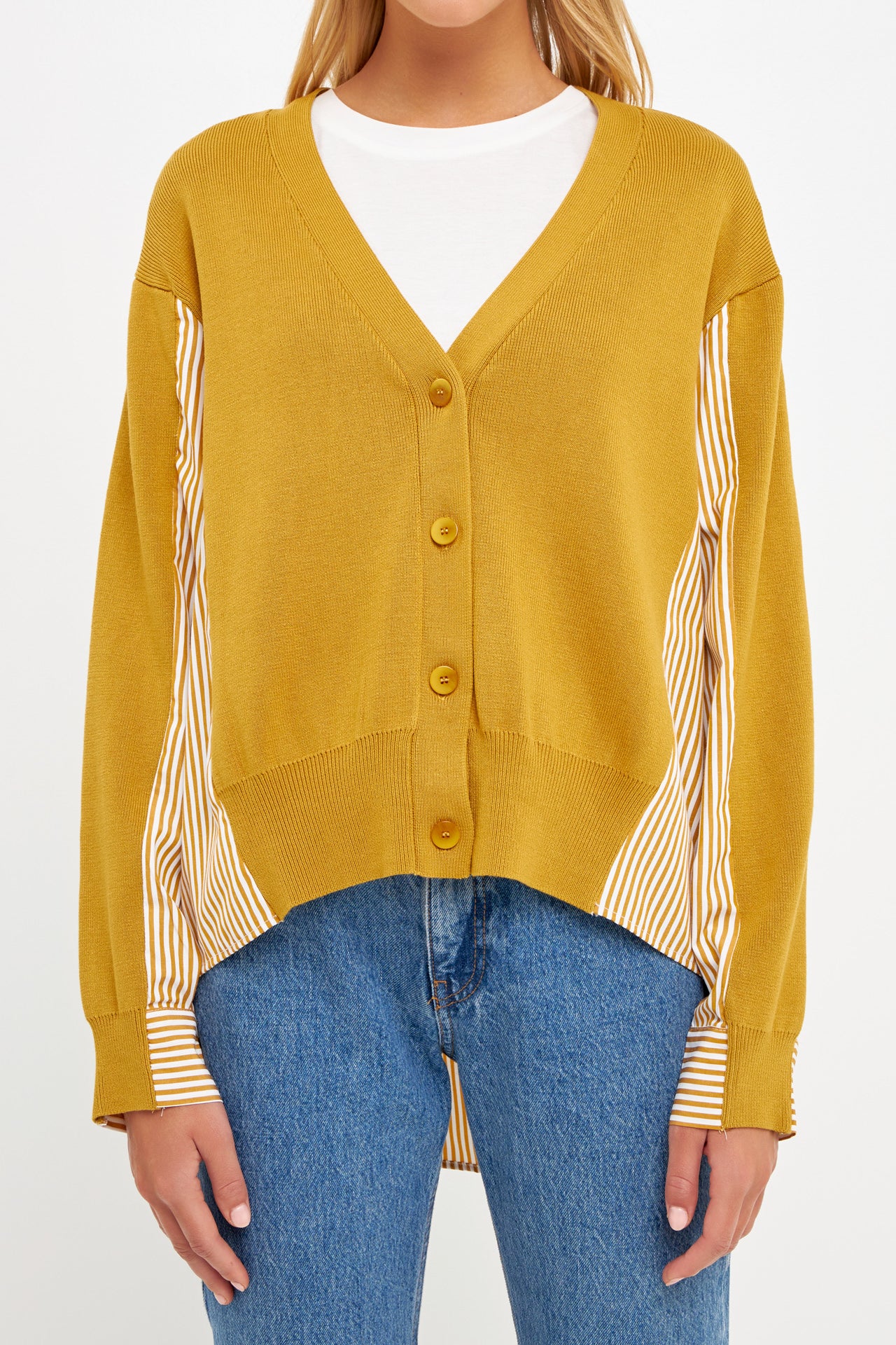 Mixed Media Cardigan - Image 2