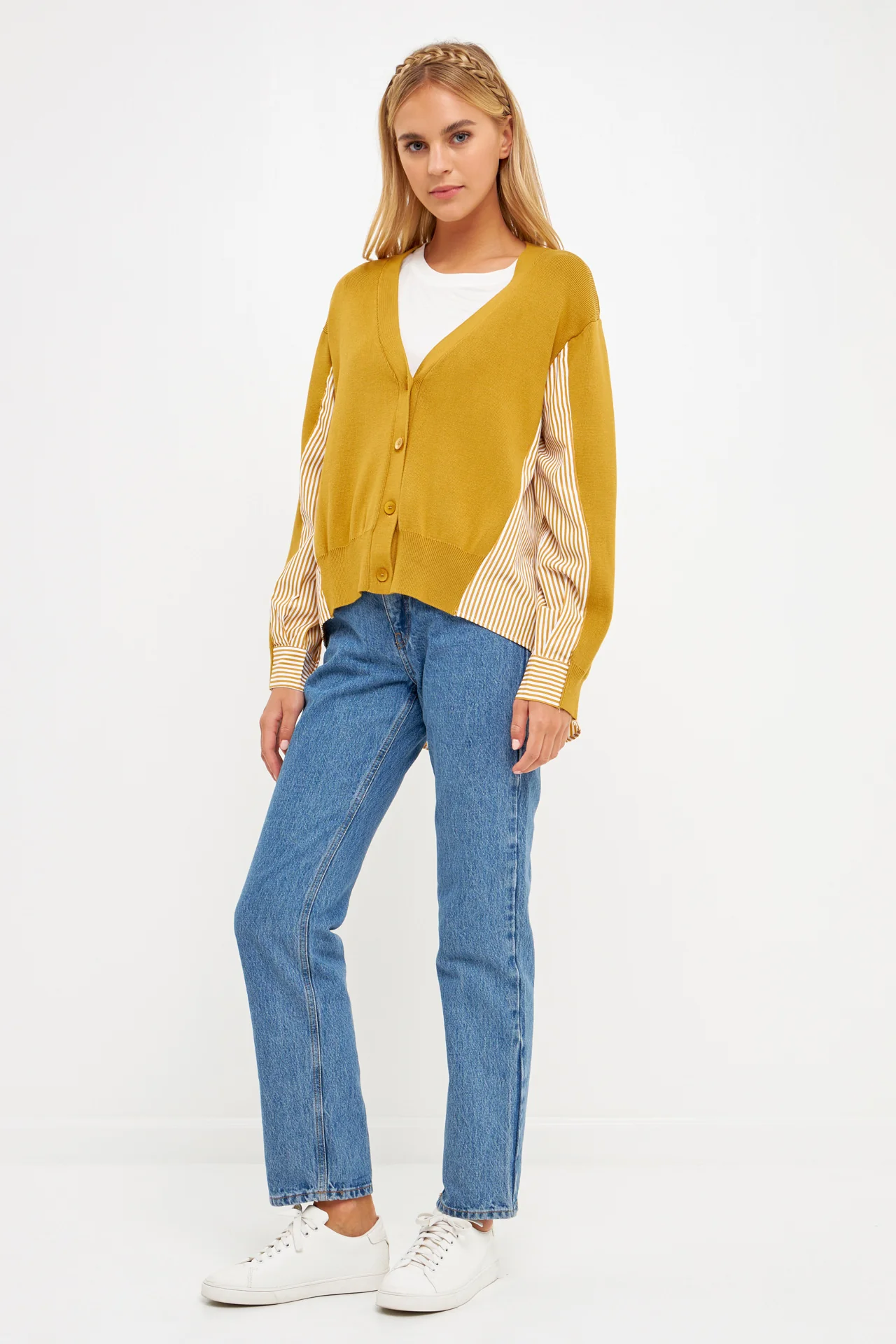 Mixed Media Cardigan - Image 3