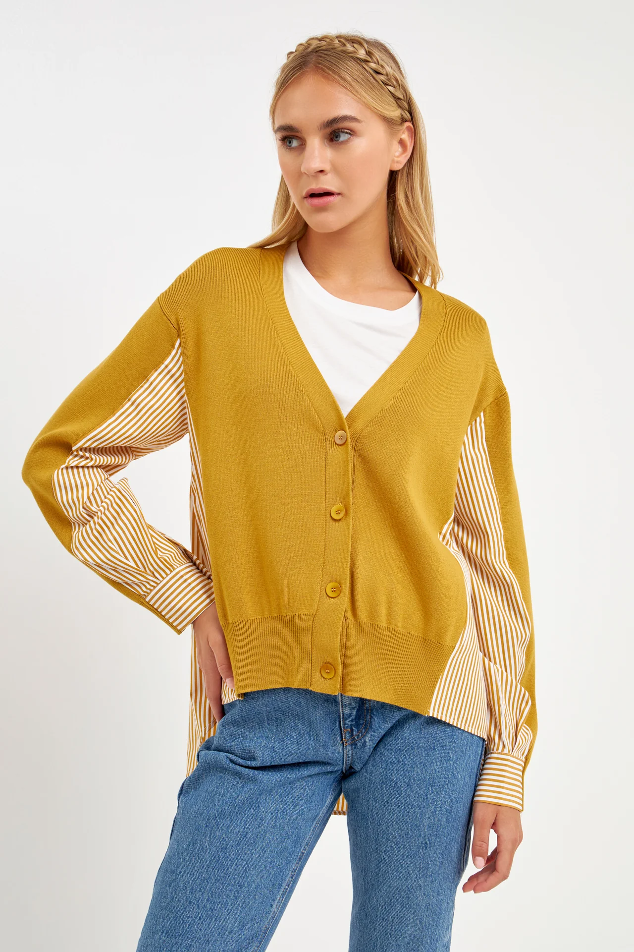 Mixed Media Cardigan - Image 5