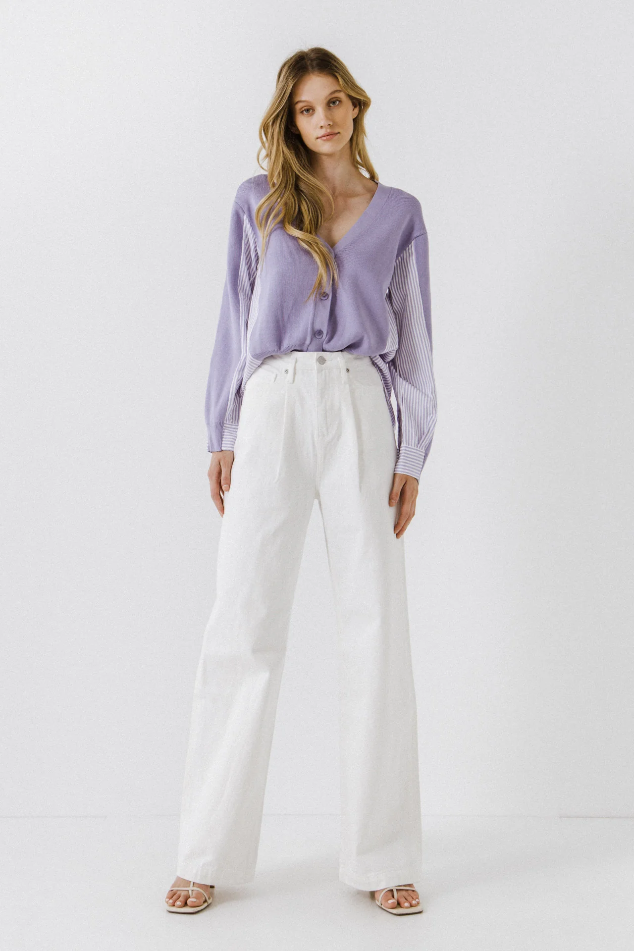 Mixed Media Cardigan - Image 6