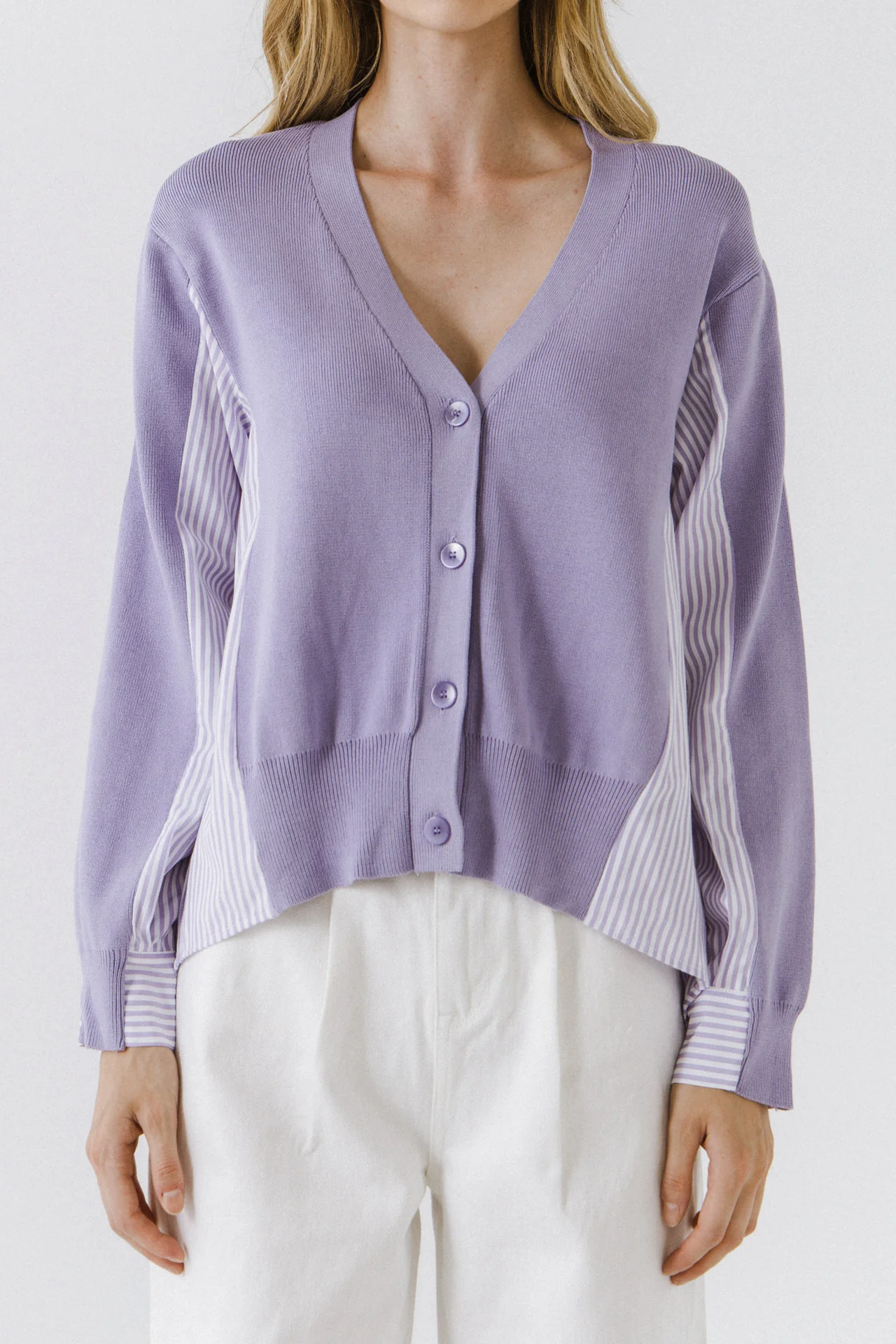 Mixed Media Cardigan - Image 7