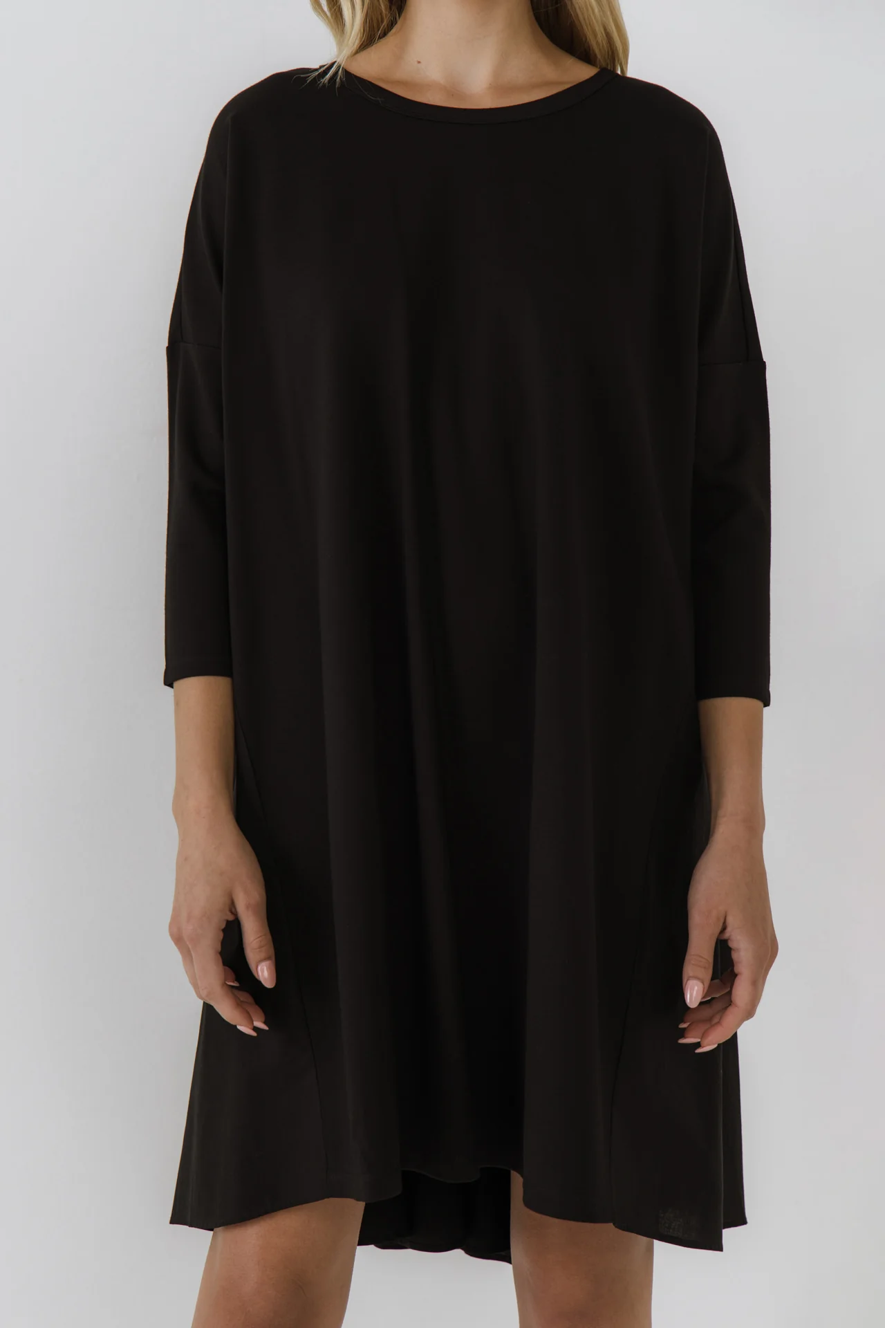 Mixed Media High & Low Mini Dress - Image 12