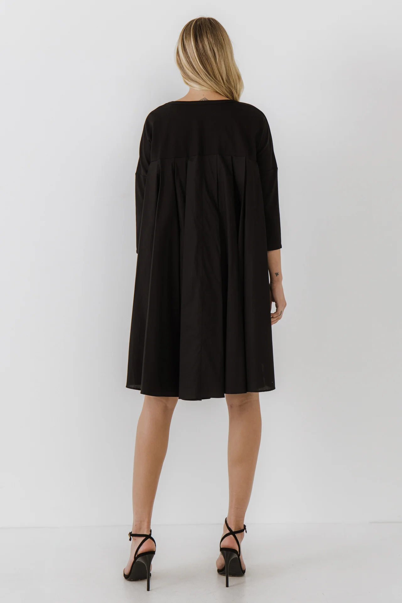 Mixed Media High & Low Mini Dress - Image 14