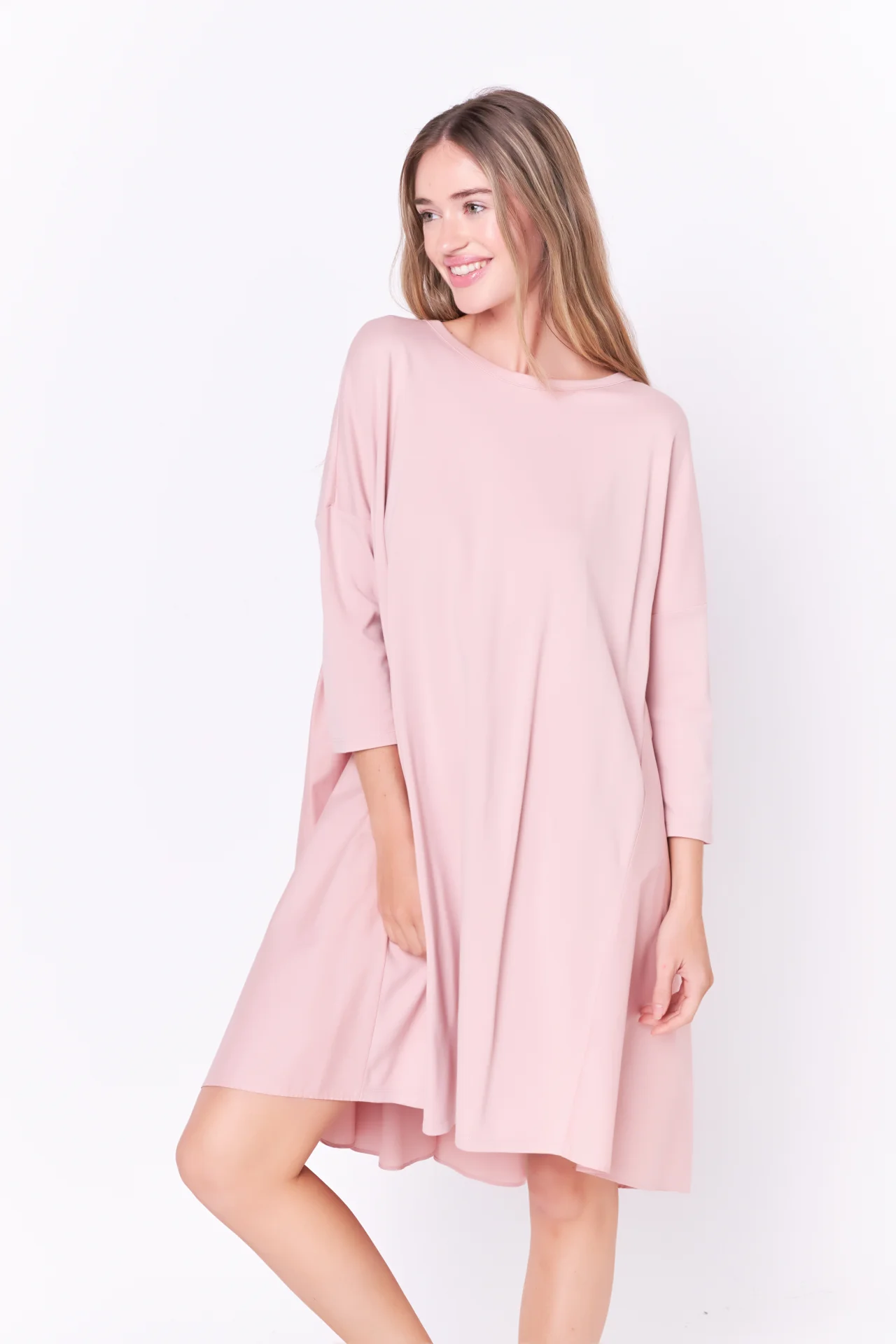 Mixed Media High & Low Mini Dress - Image 5