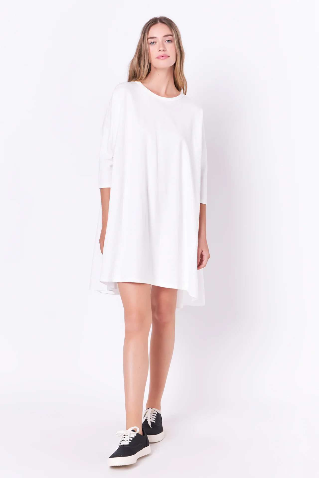 Mixed Media High & Low Mini Dress - Image 6
