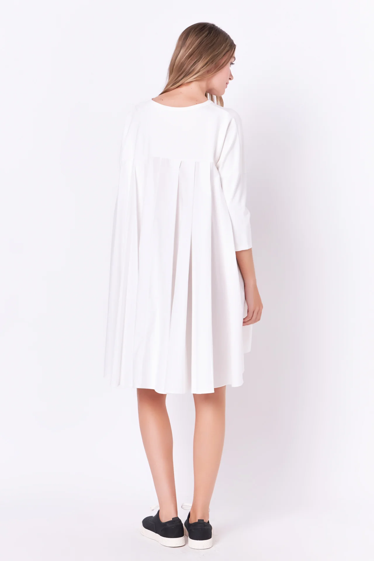 Mixed Media High & Low Mini Dress - Image 9