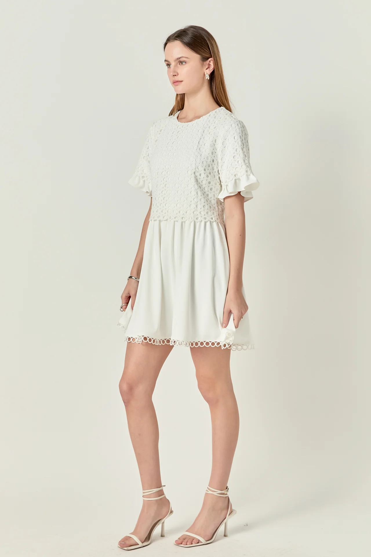 Mixed Media Lace Dress - Image 3