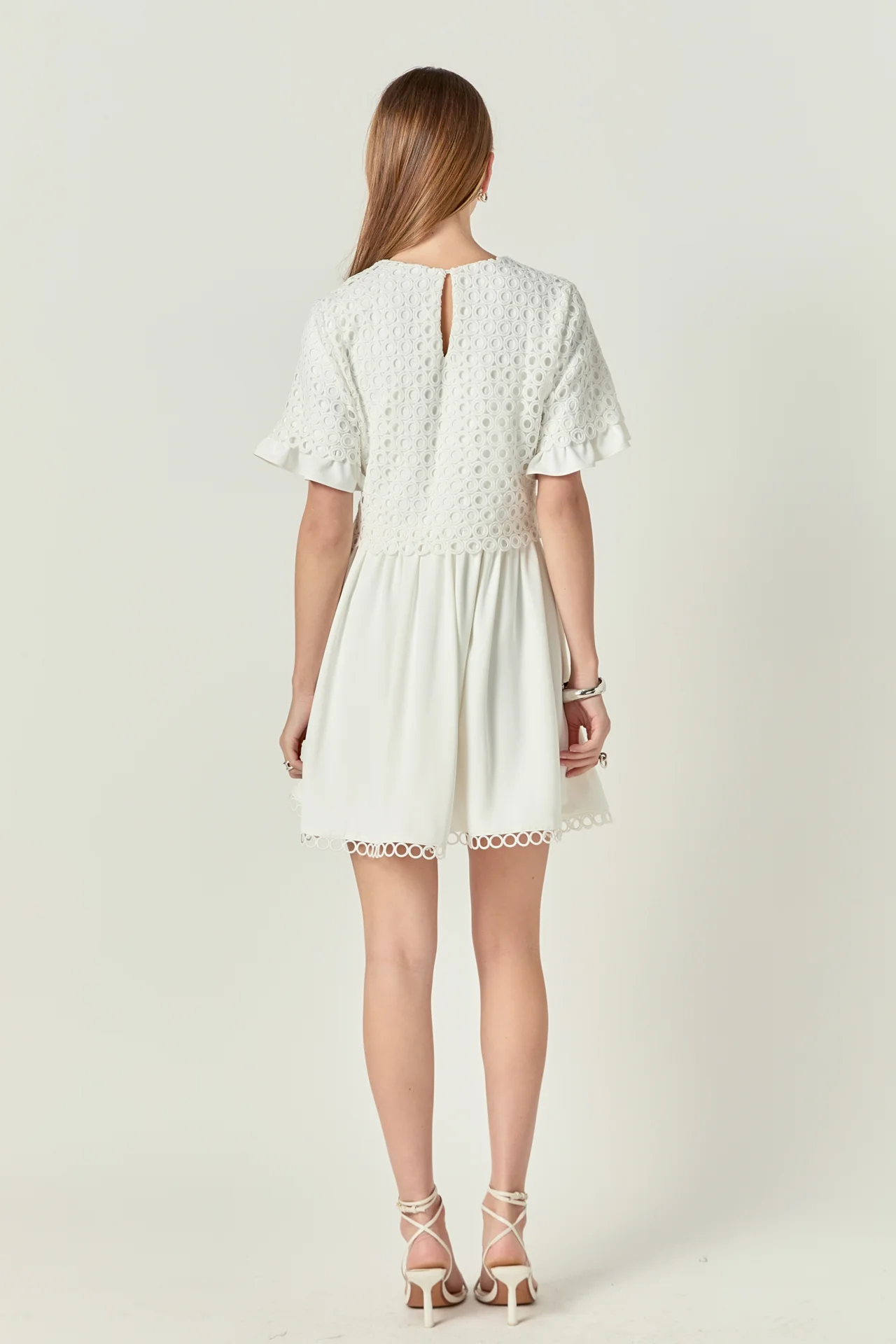 Mixed Media Lace Dress - Image 4