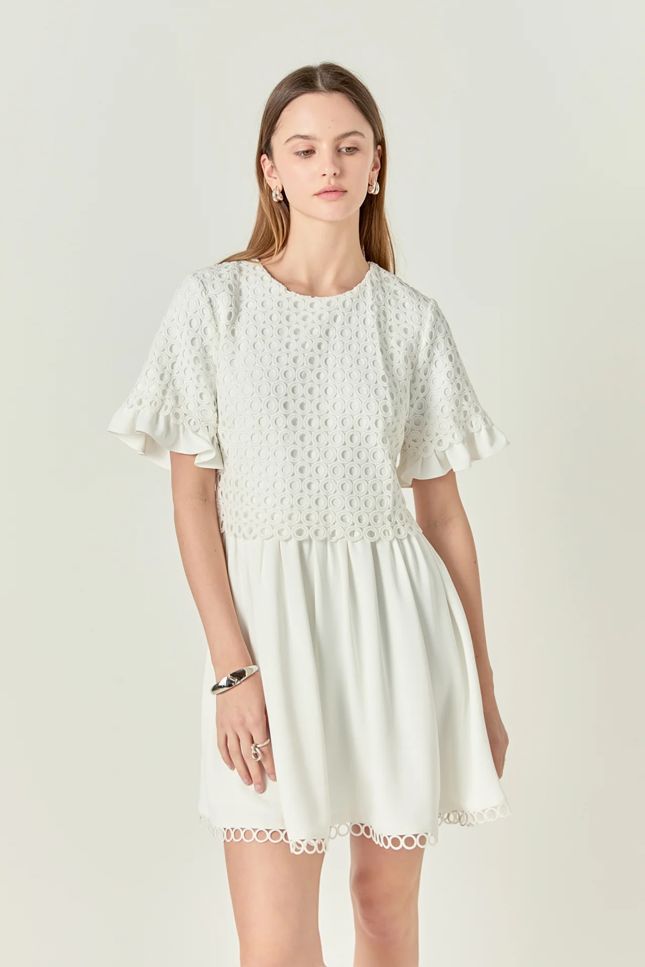 Mixed Media Lace Dress - Image 5