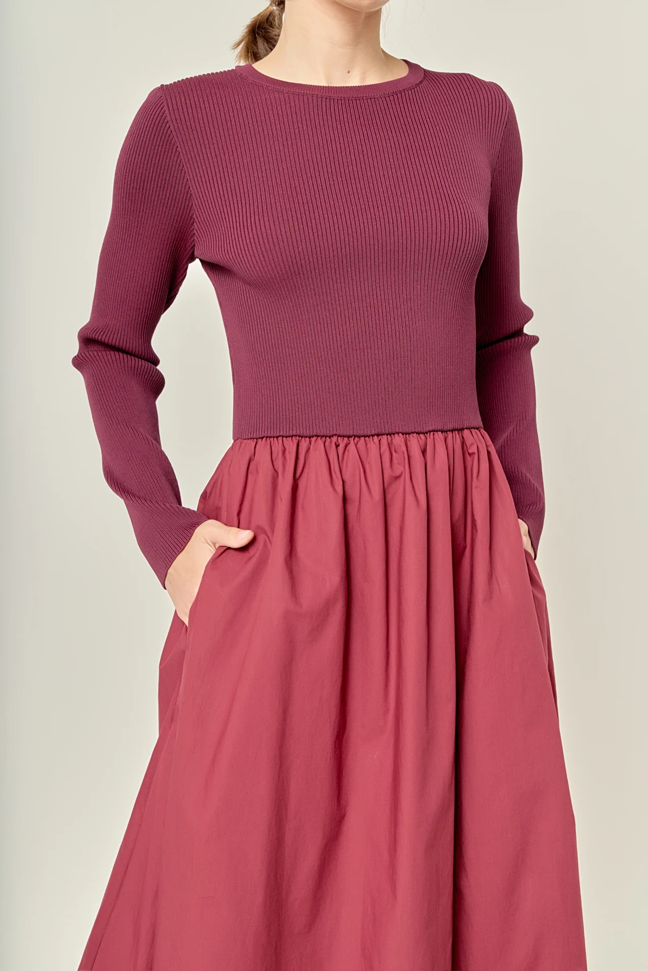 The Juliette Mixed Media Maxi Dress - Image 2