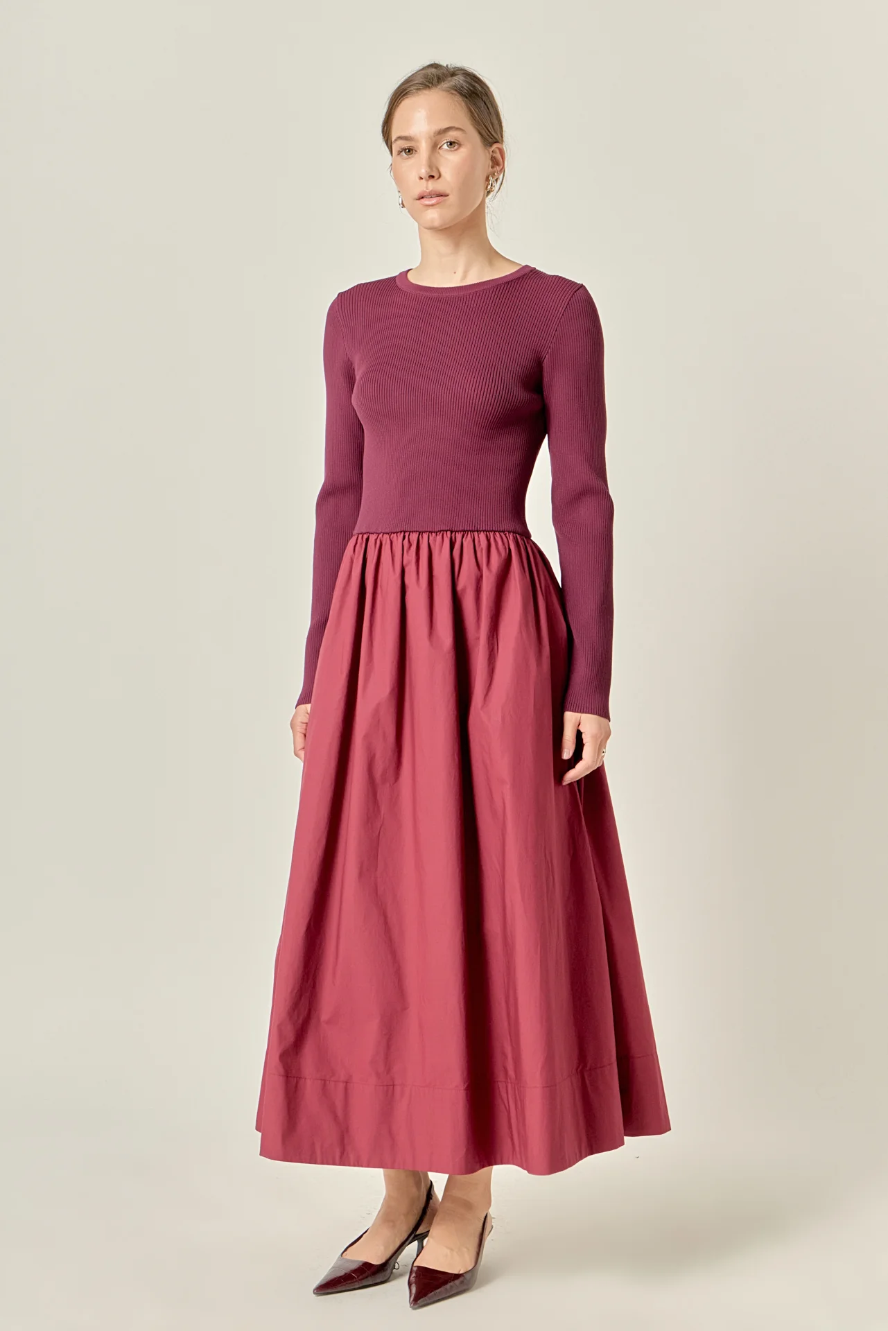 The Juliette Mixed Media Maxi Dress - Image 3