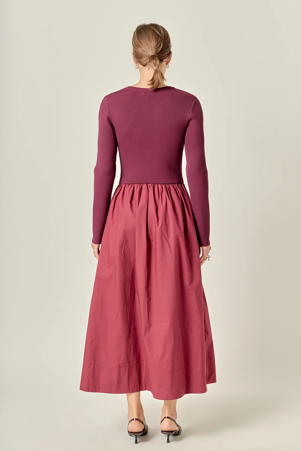The Juliette Mixed Media Maxi Dress - Image 4