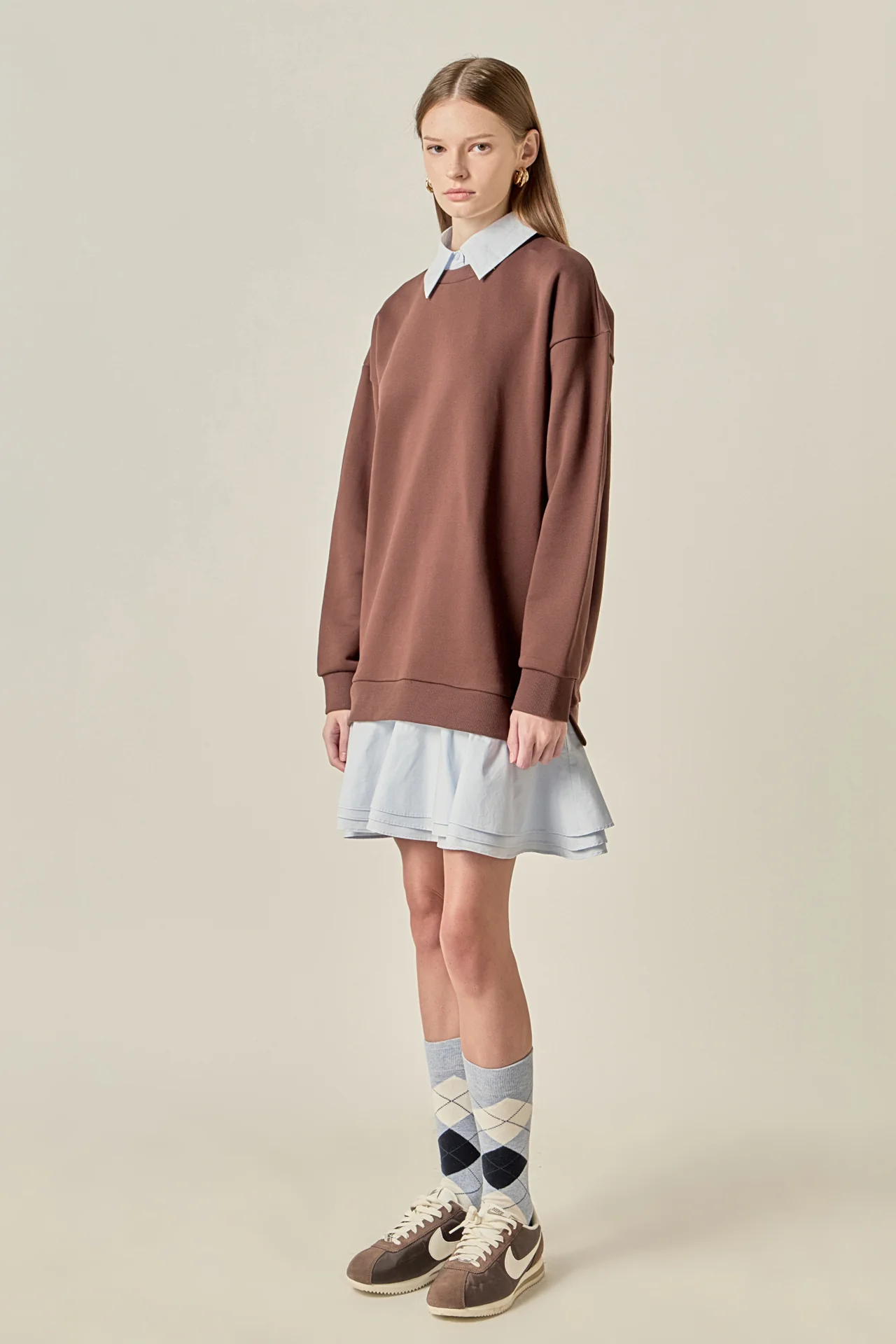 Mixed Media Mini Dress - Image 9