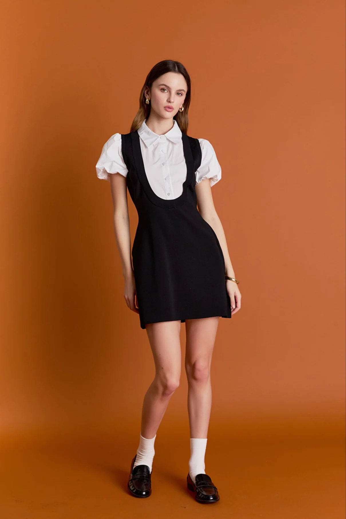 Mixed Media Mini Dress - Image 5