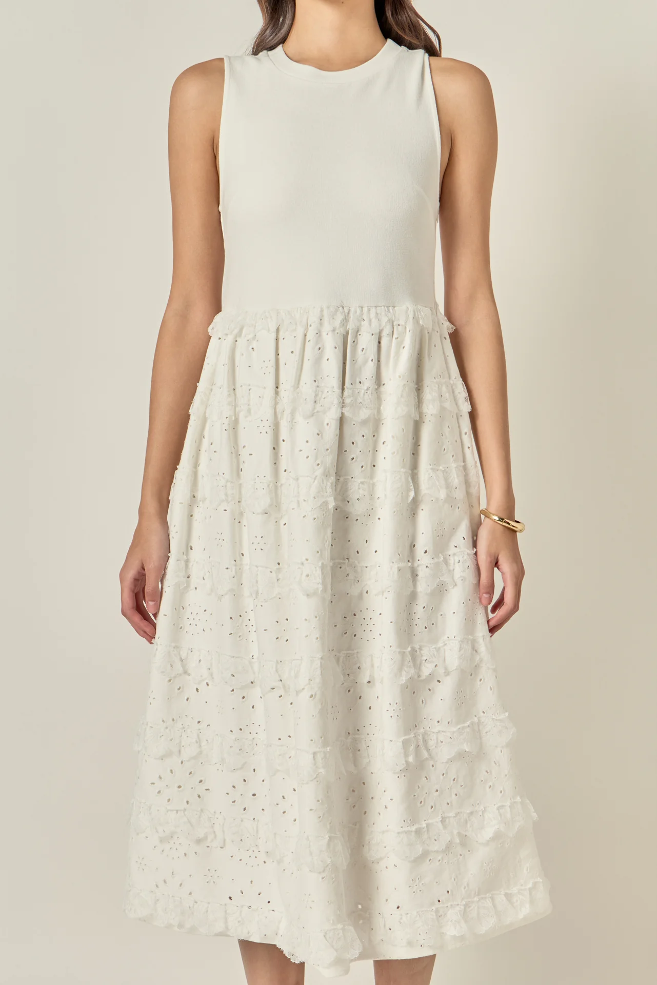 Mixed Media Midi Dress - Image 2