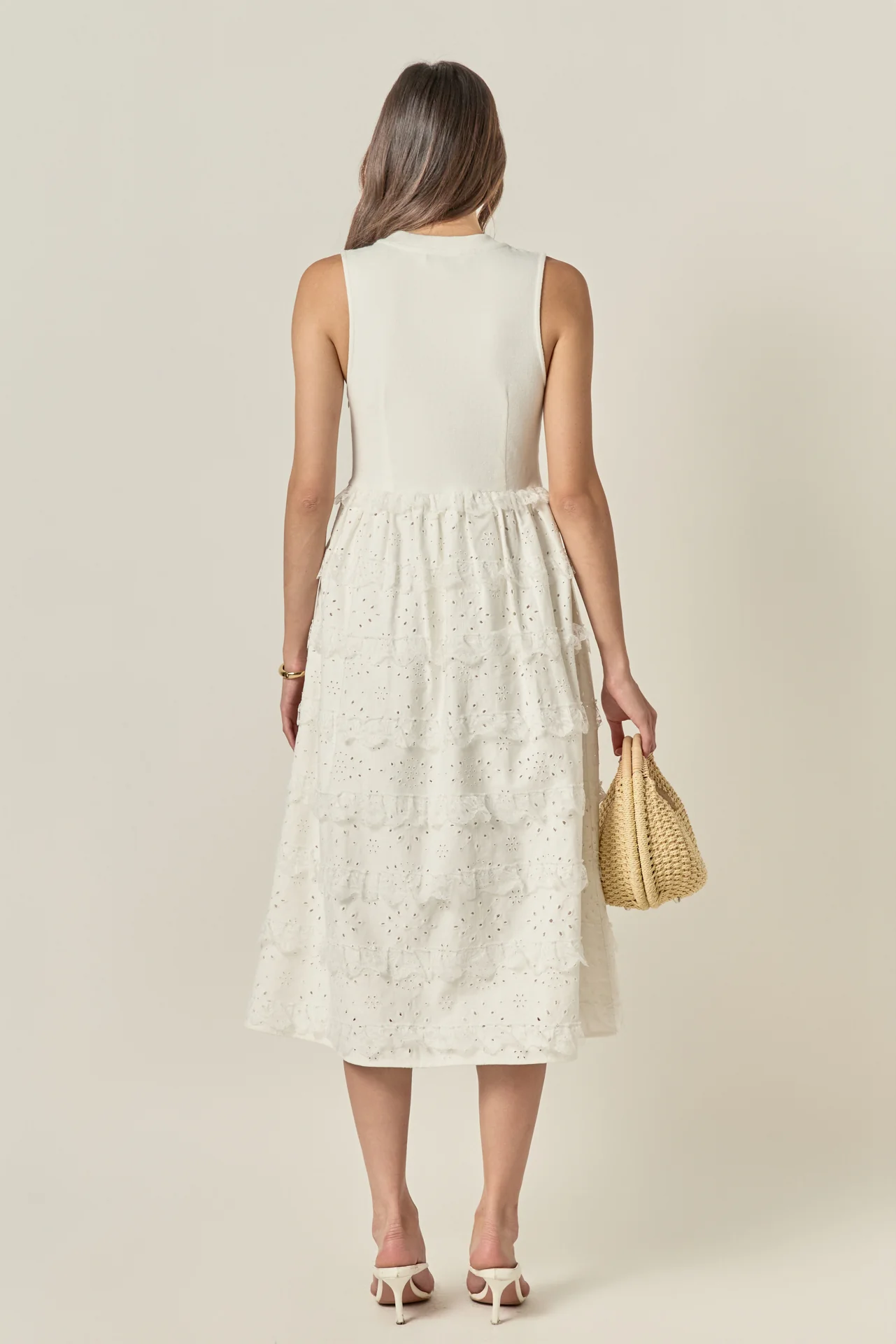 Mixed Media Midi Dress - Image 6