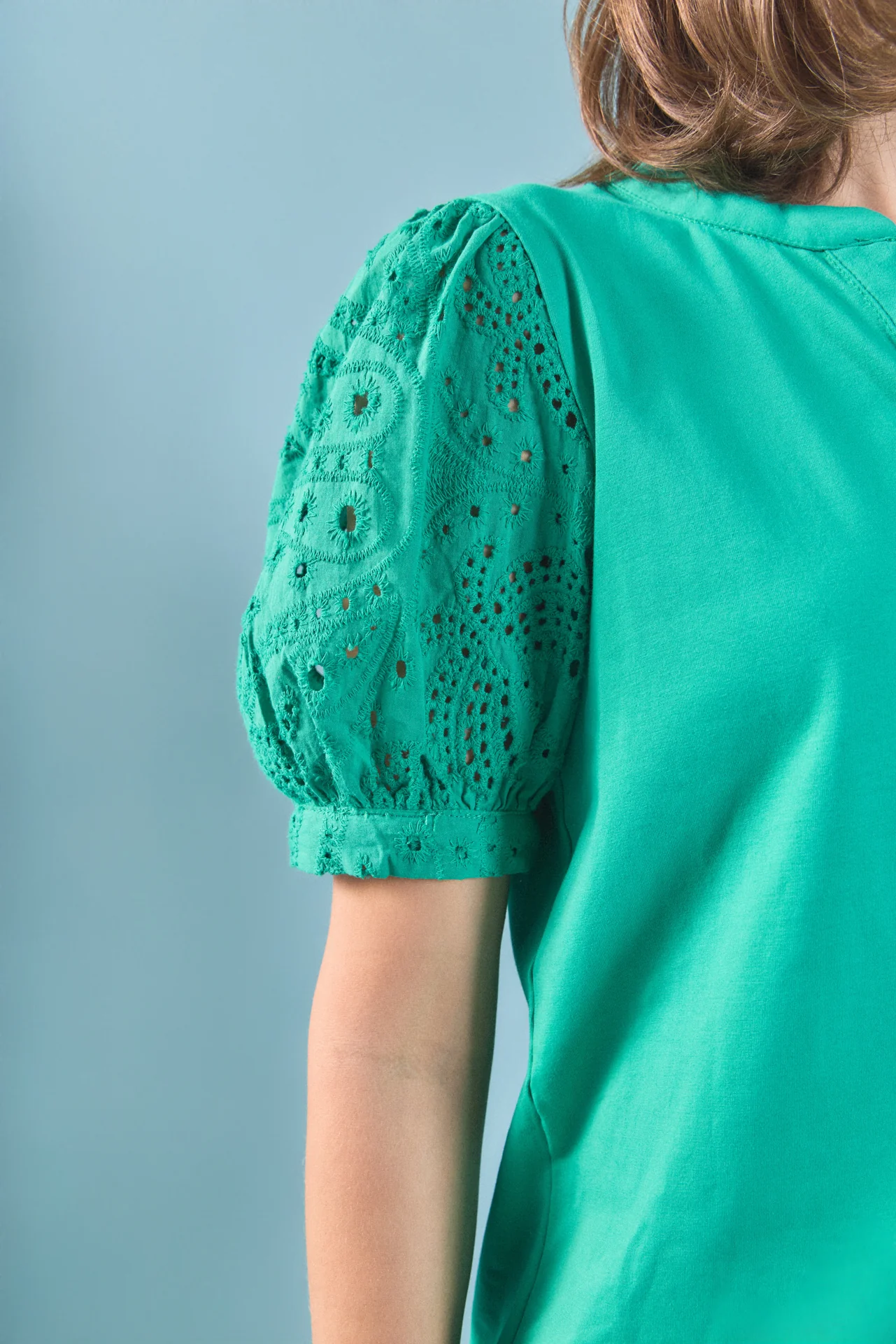 Mixed Media Poplin Blouse - Image 3