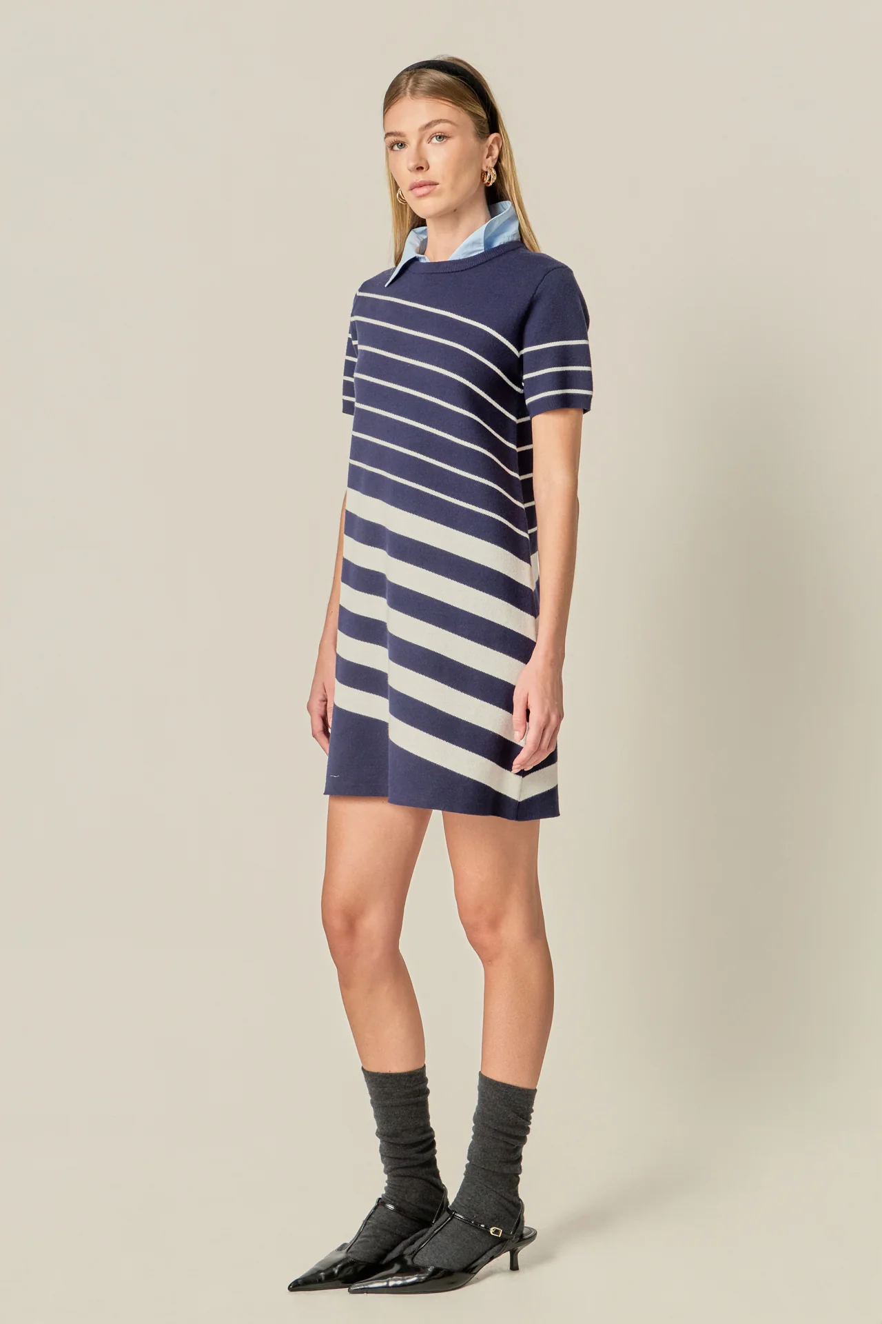 Multi Stripe Mini Dress - Image 3