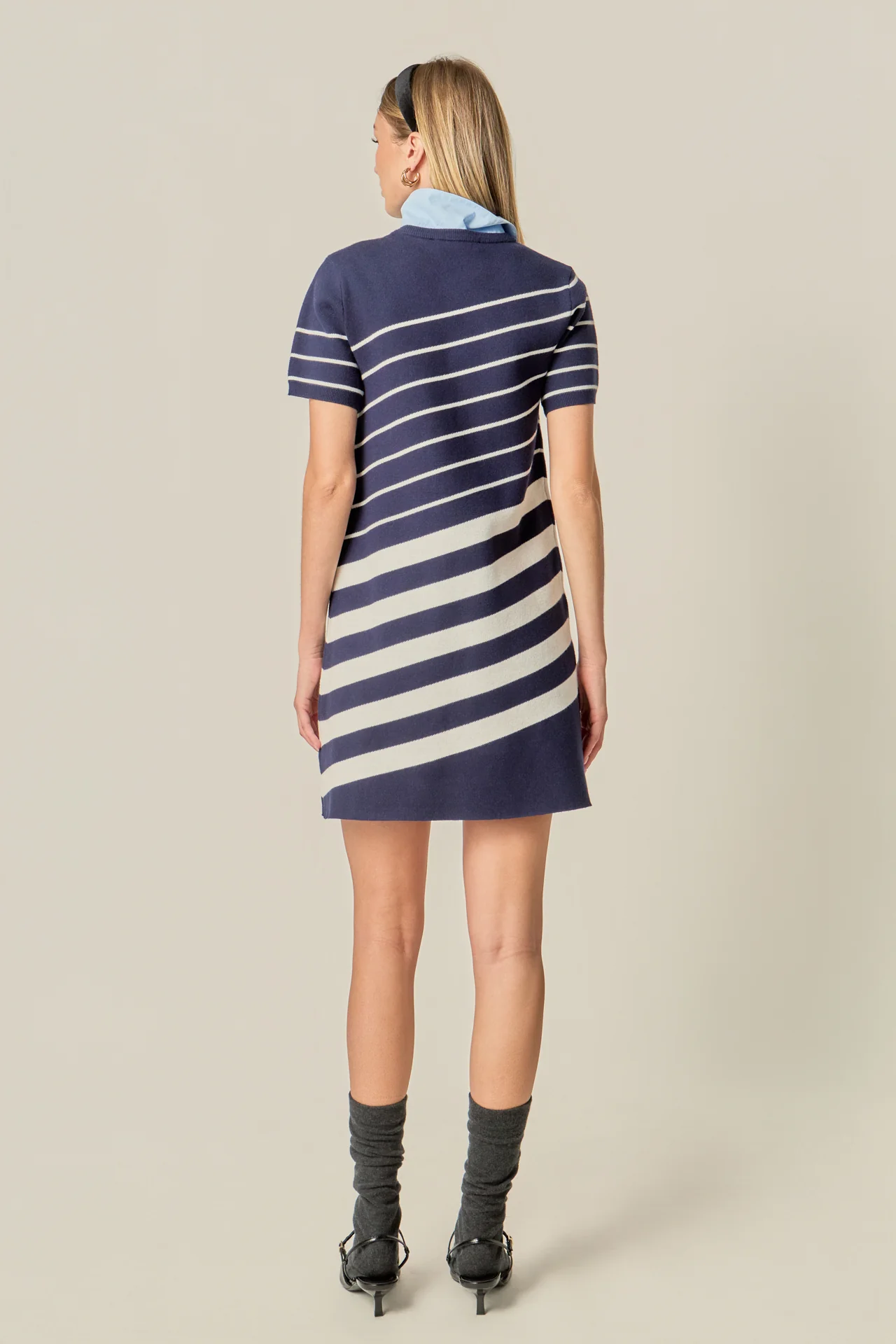 Multi Stripe Mini Dress - Image 4