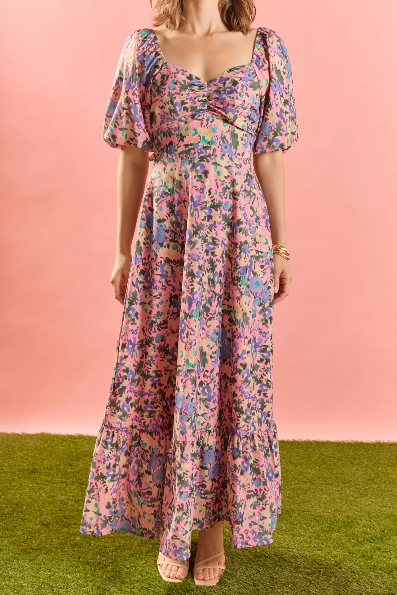 Open Back Tie Maxi Dress - Image 2