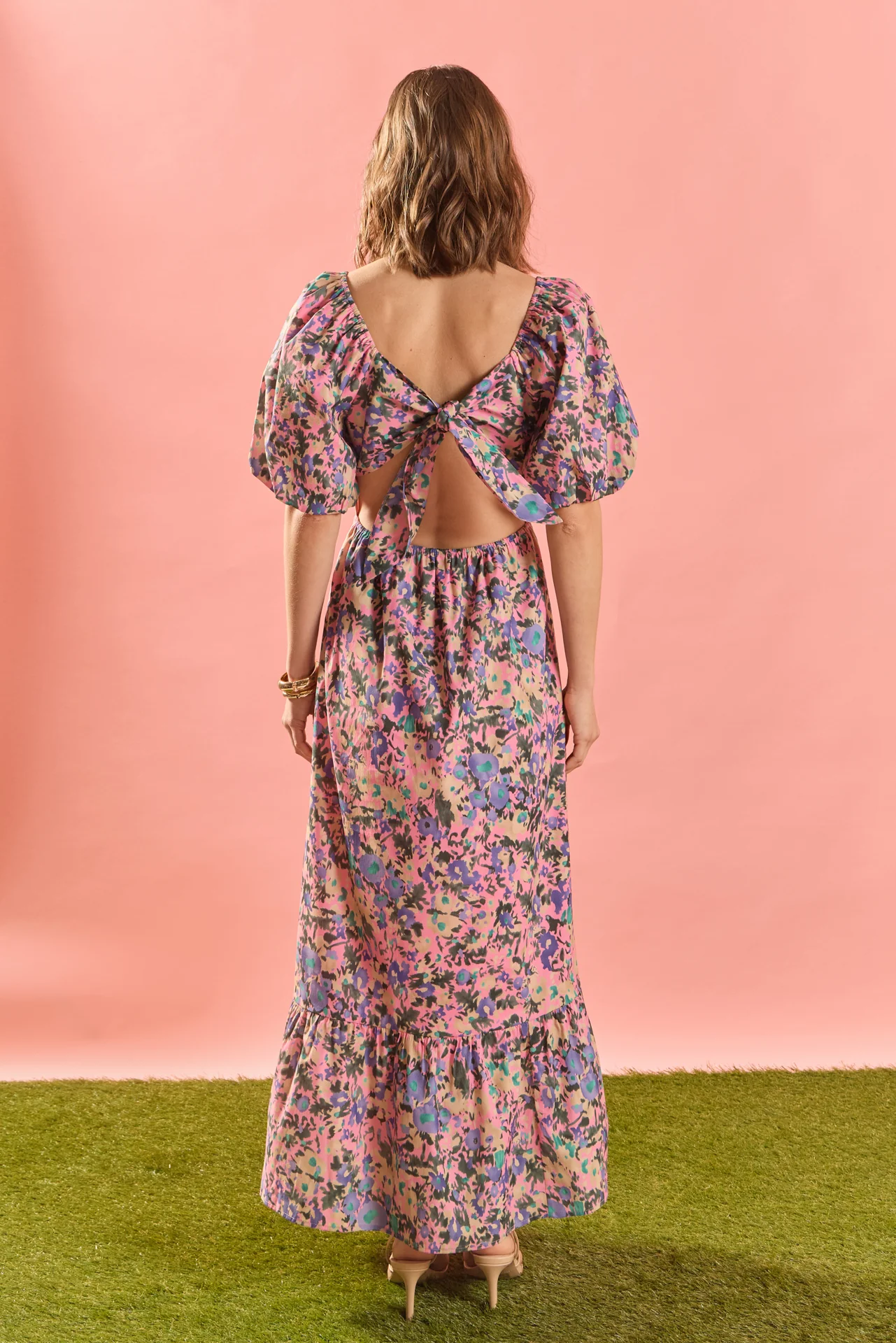 Open Back Tie Maxi Dress - Image 5