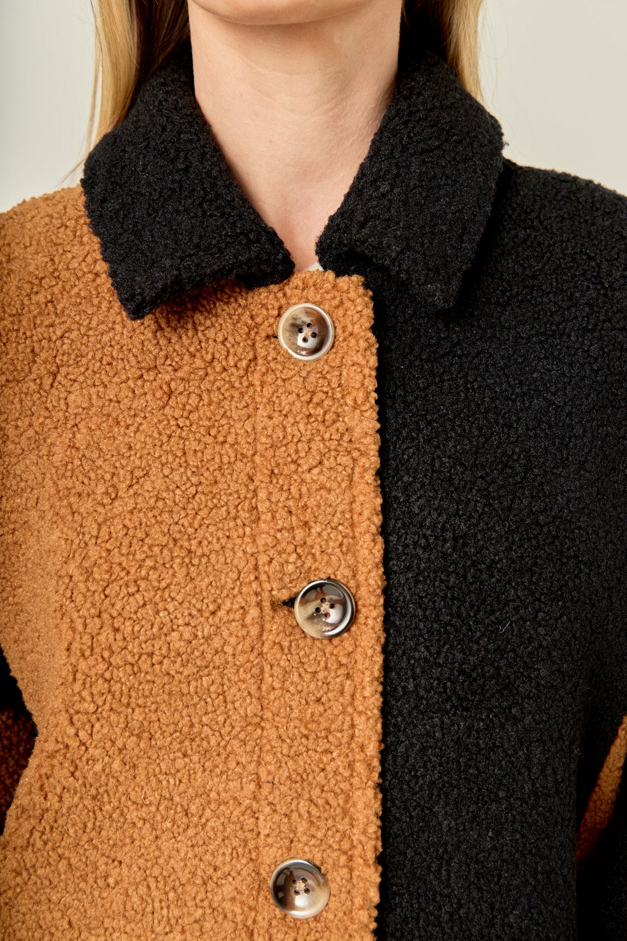 Oversize Teddy Check Jacket - Image 3