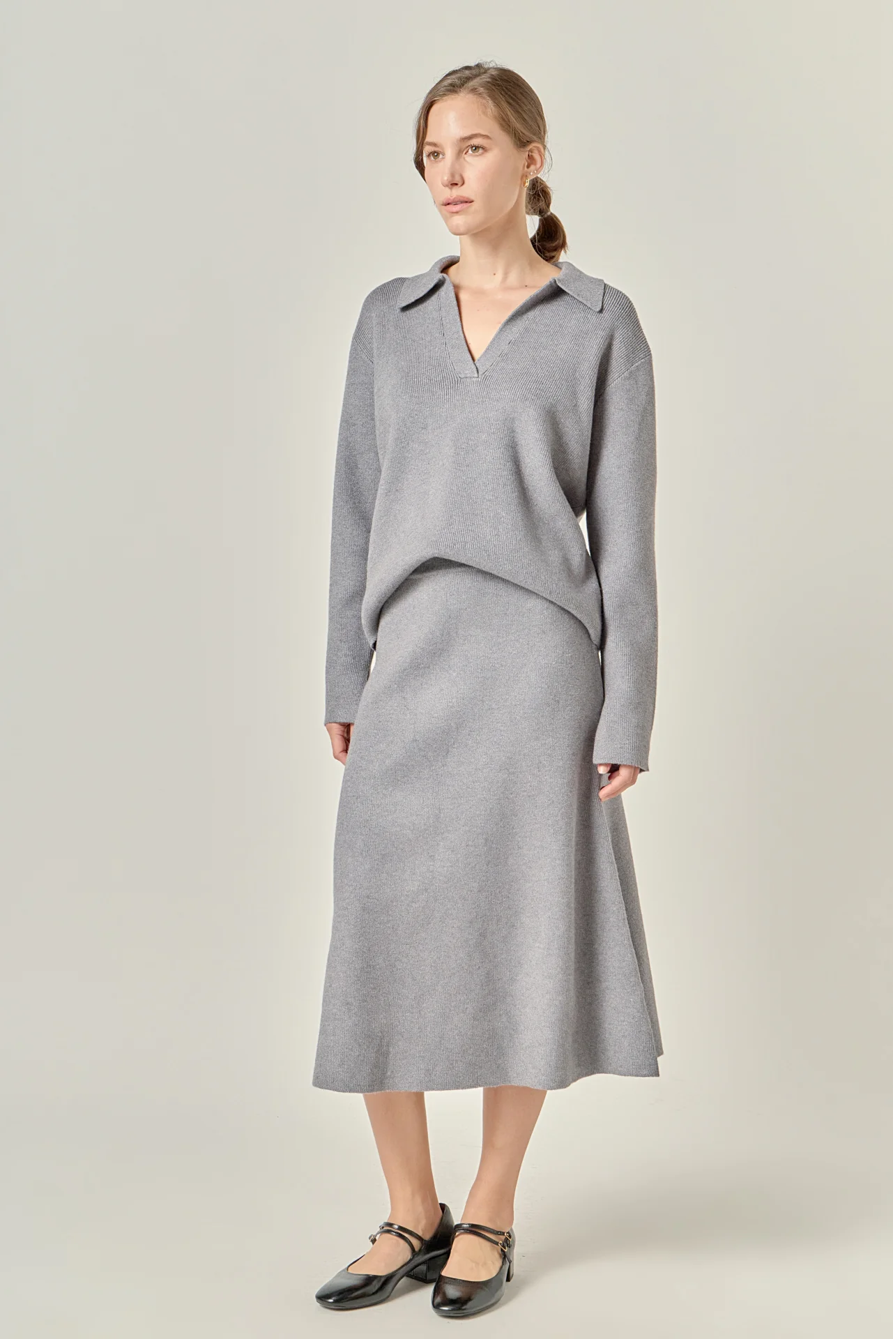 Oversized Collar Knit Top - Image 10