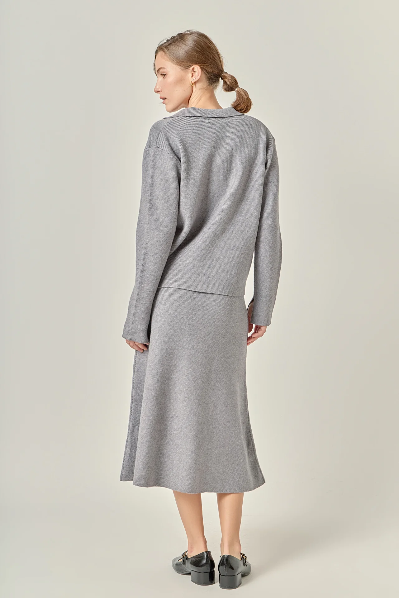Oversized Collar Knit Top - Image 11