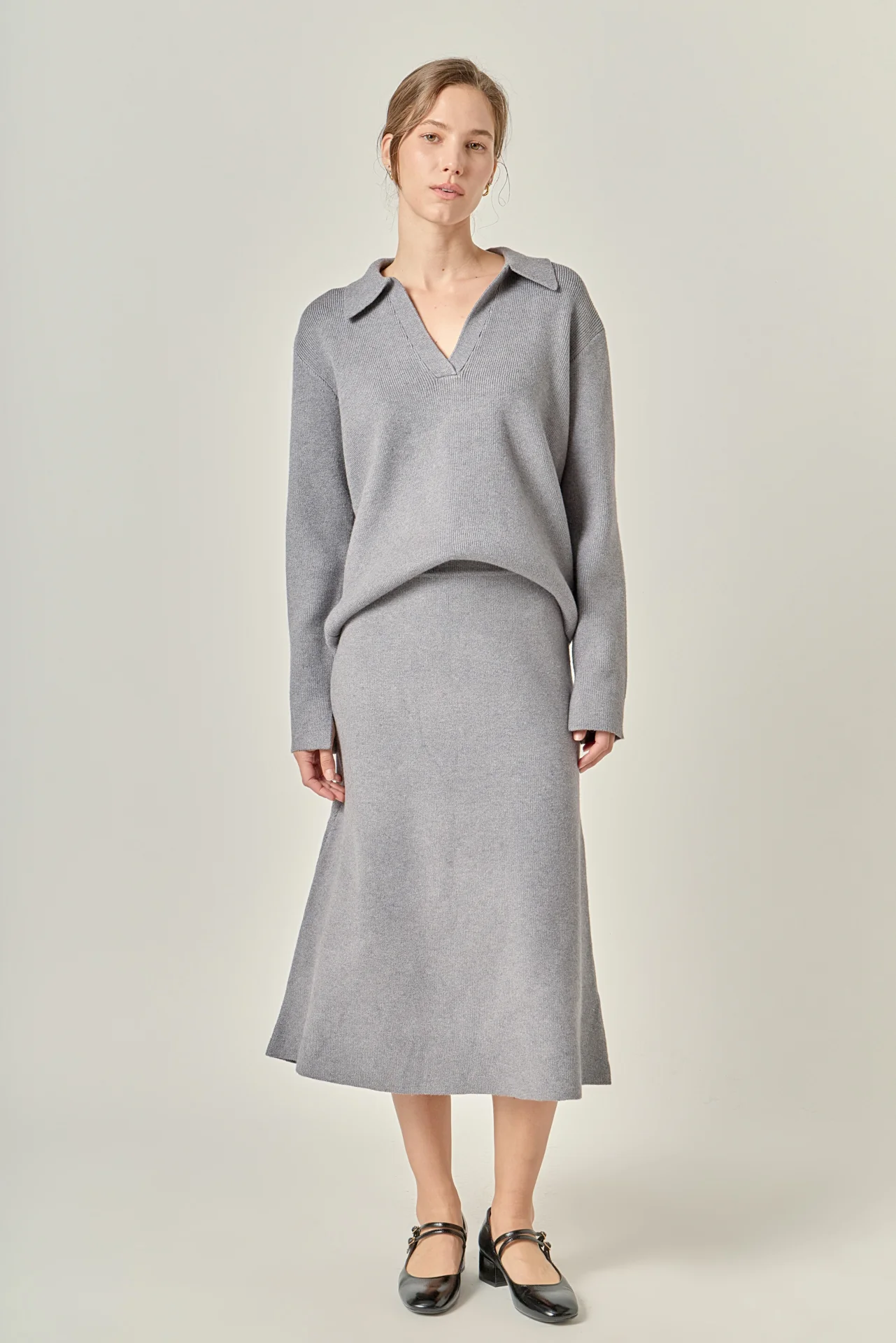 Oversized Collar Knit Top - Image 8