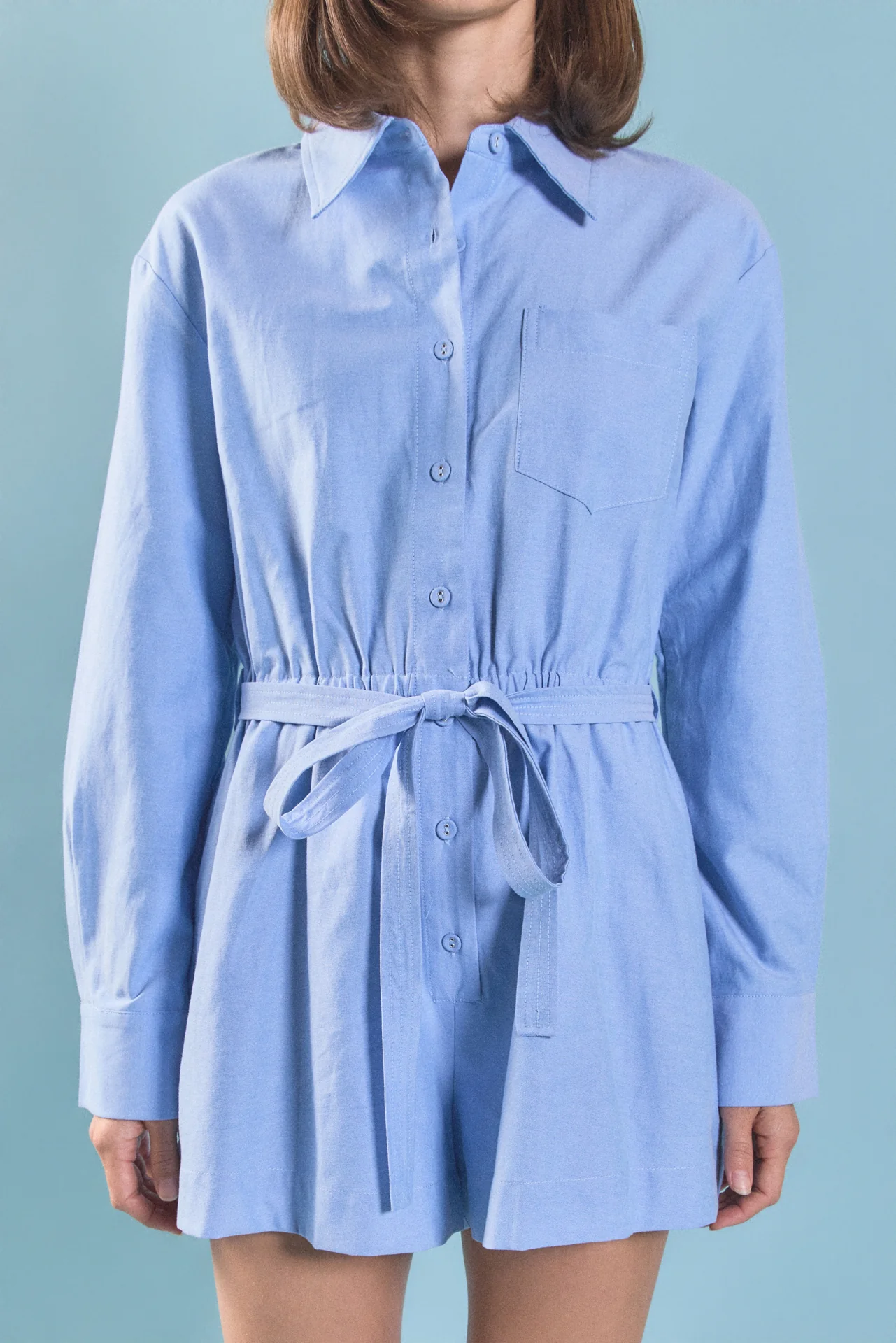 Oxford Belted Romper - Image 10