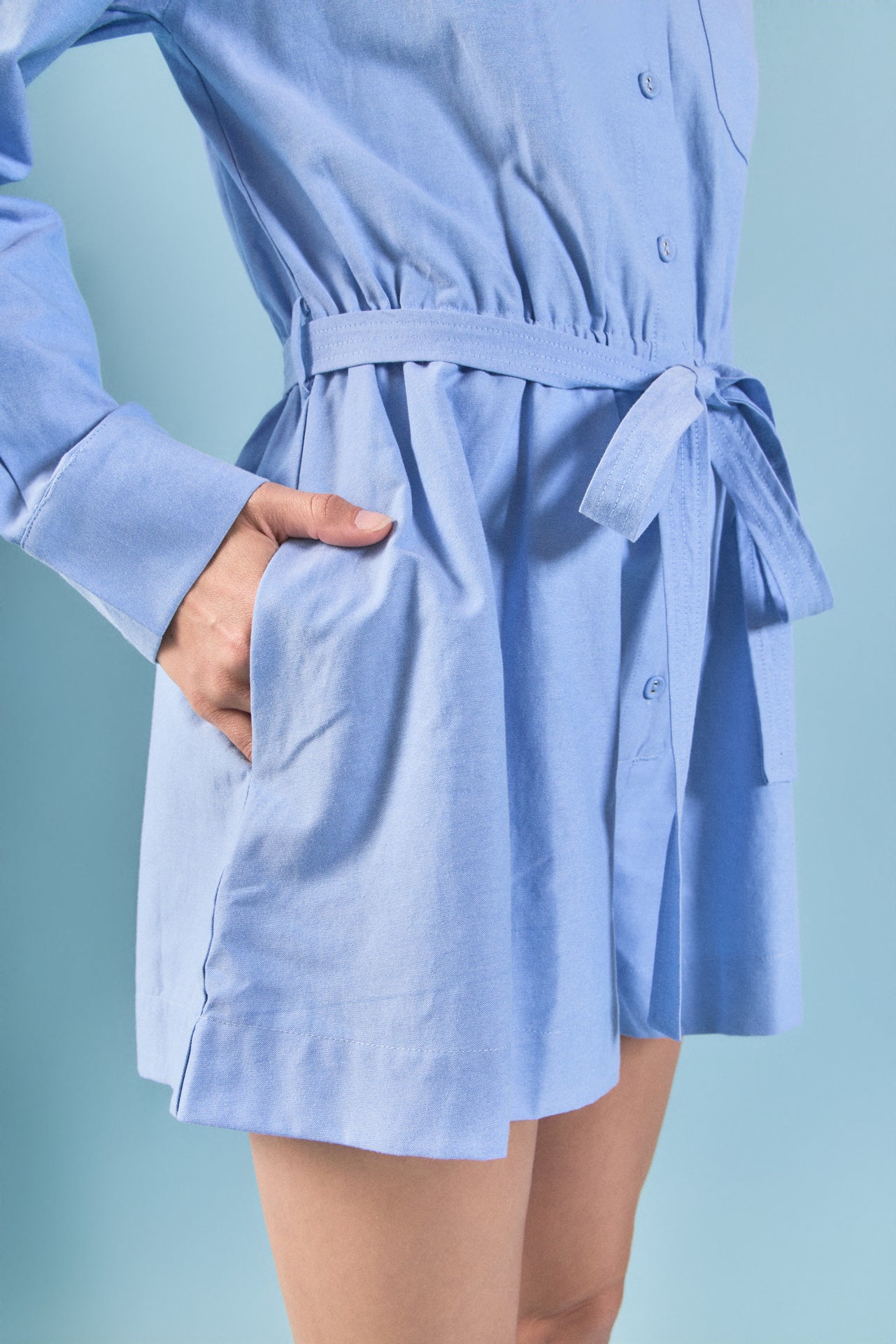 Oxford Belted Romper - Image 12
