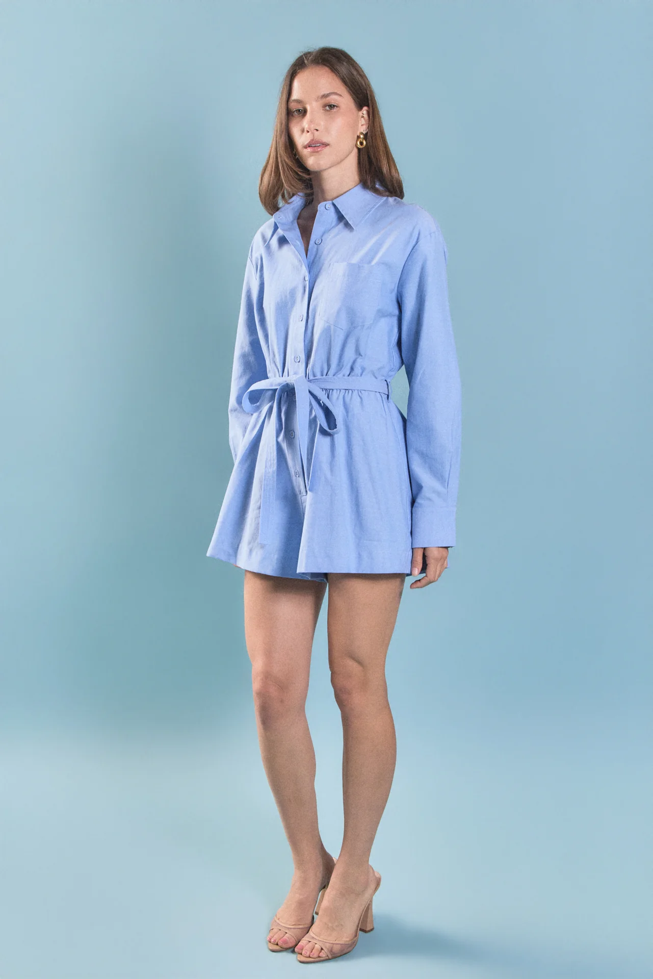 Oxford Belted Romper - Image 13