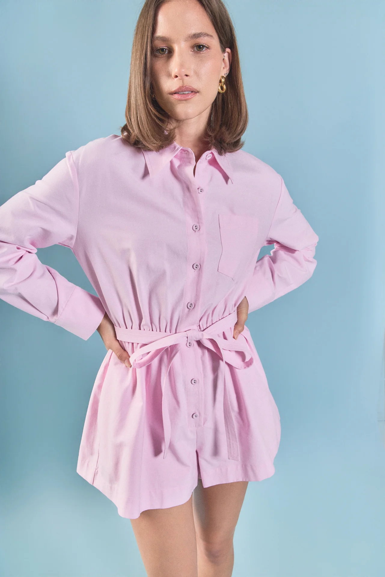 Oxford Belted Romper - Image 6