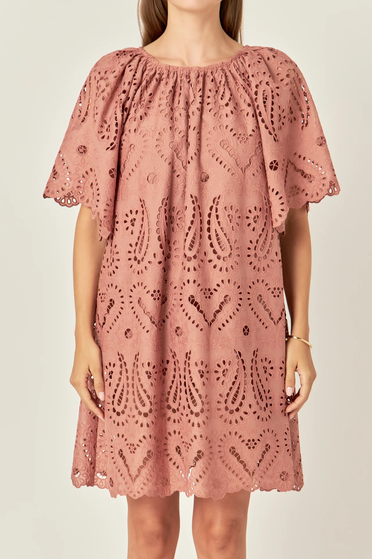 Paisley Embroidered Mini Dress - Image 2
