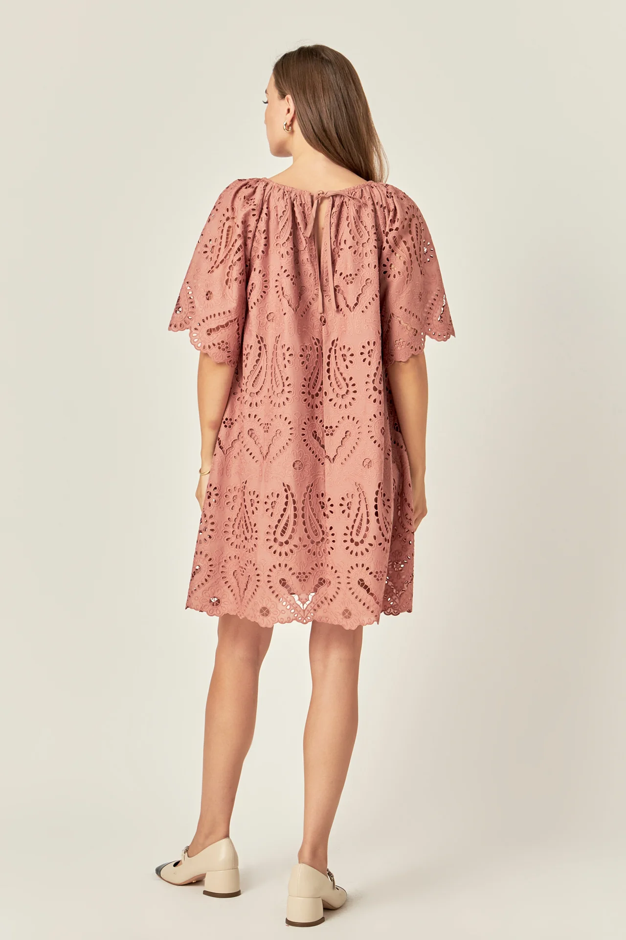 Paisley Embroidered Mini Dress - Image 4