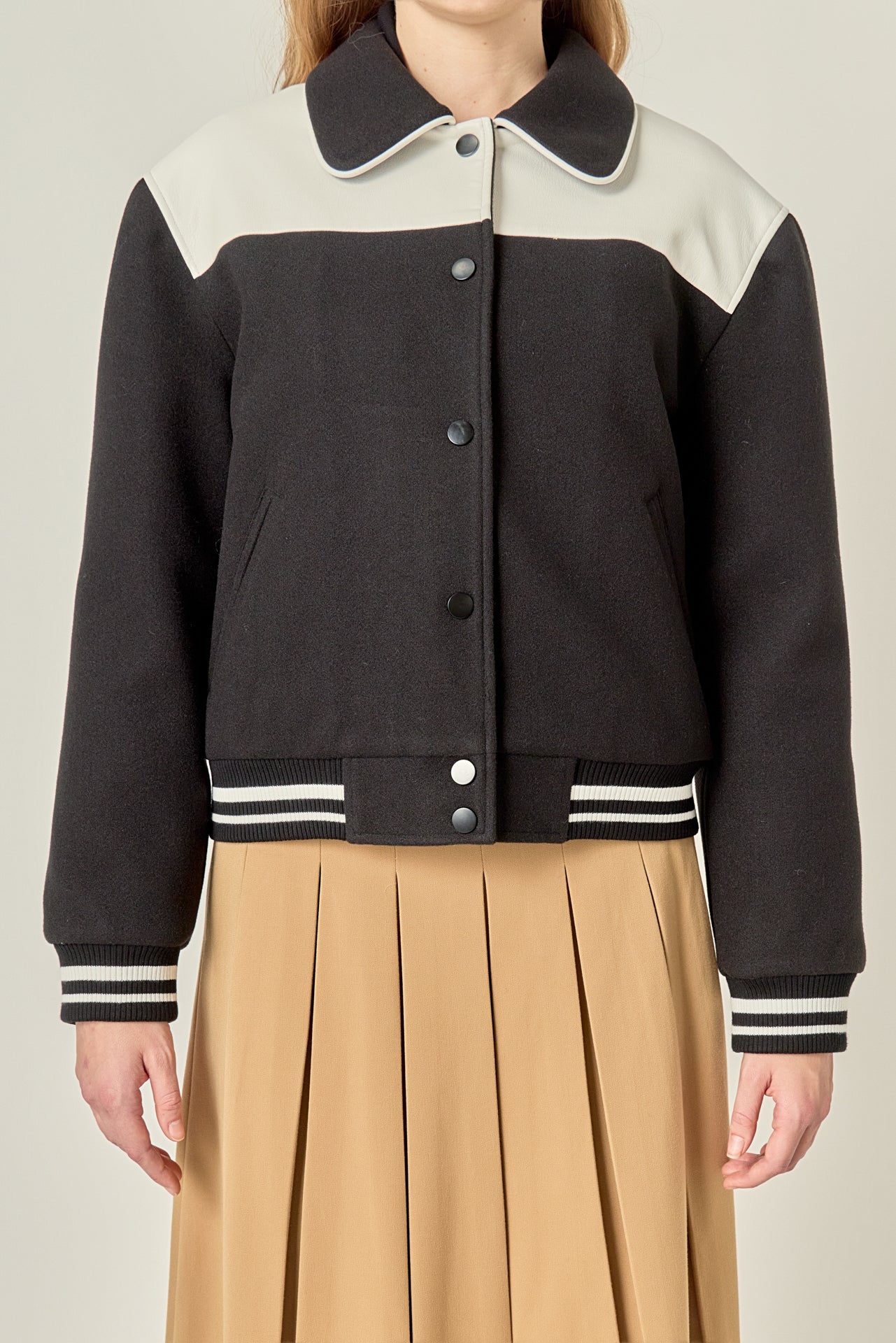 Patch Detailed Bomber Jacket - Image 2