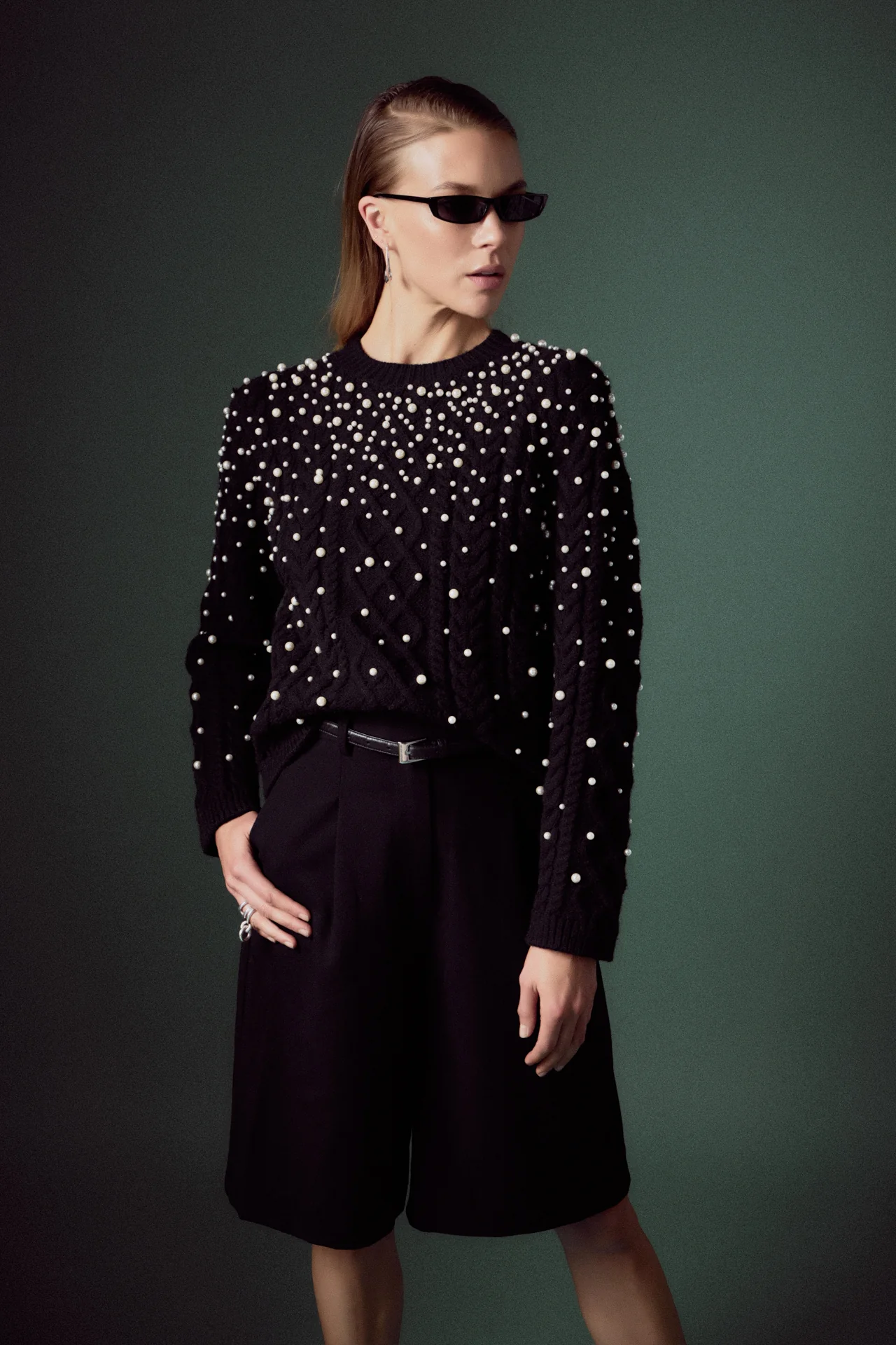 Pearl Cable Sweater - Image 11