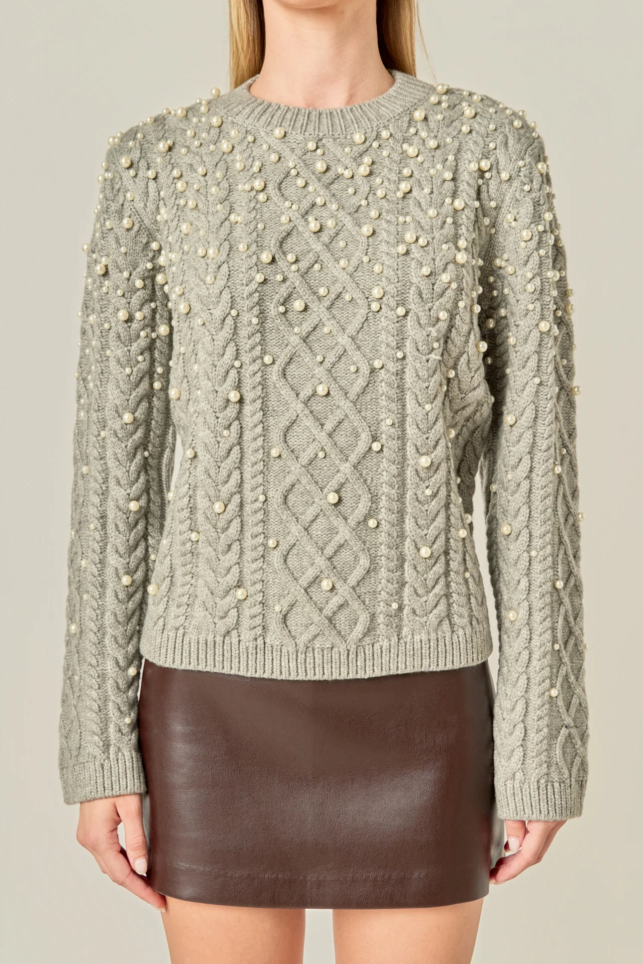 Pearl Cable Sweater - Image 2