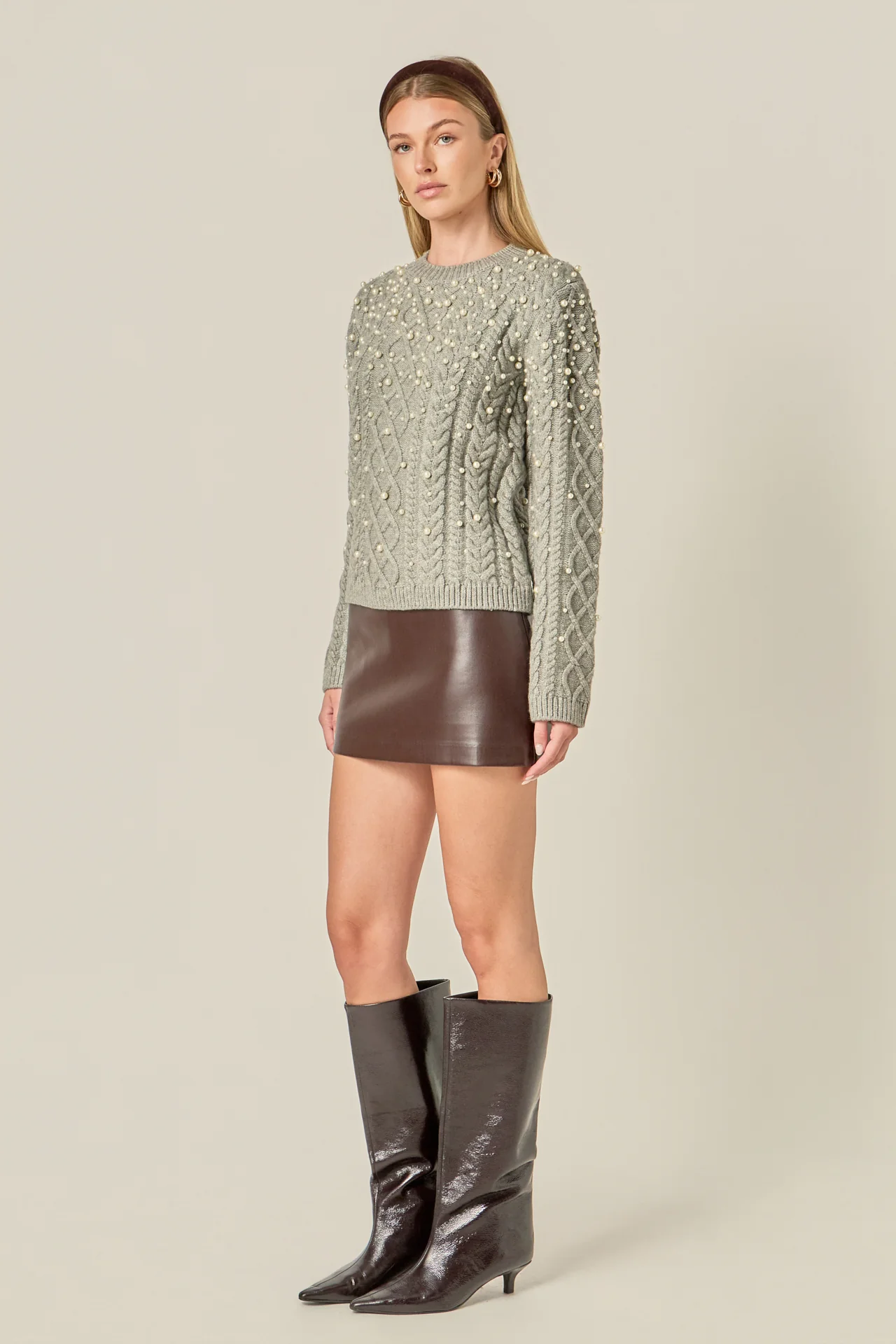 Pearl Cable Sweater - Image 4
