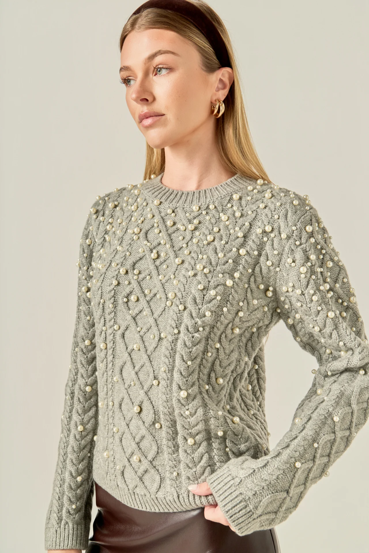 Pearl Cable Sweater - Image 6