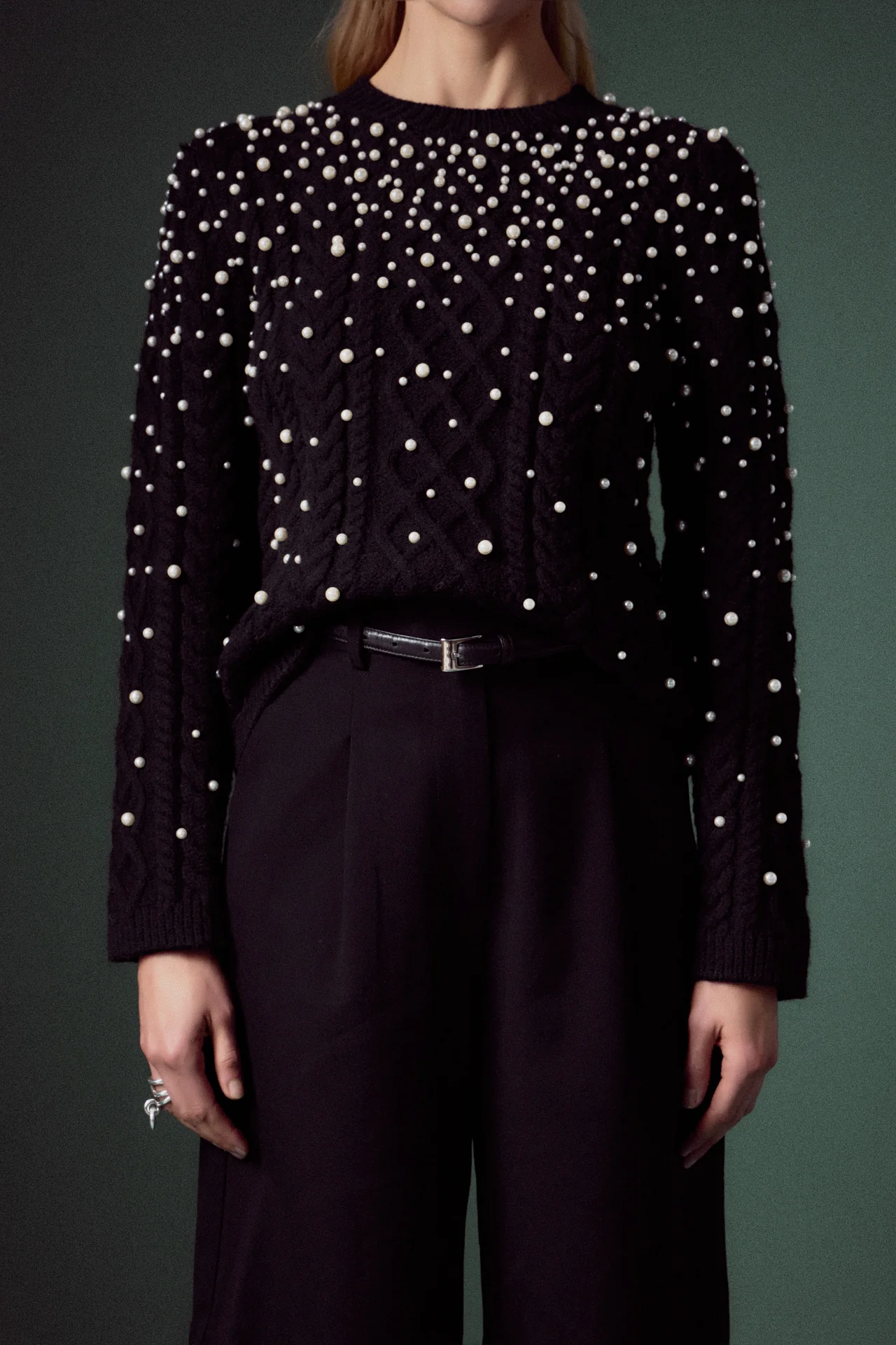 Pearl Cable Sweater - Image 8