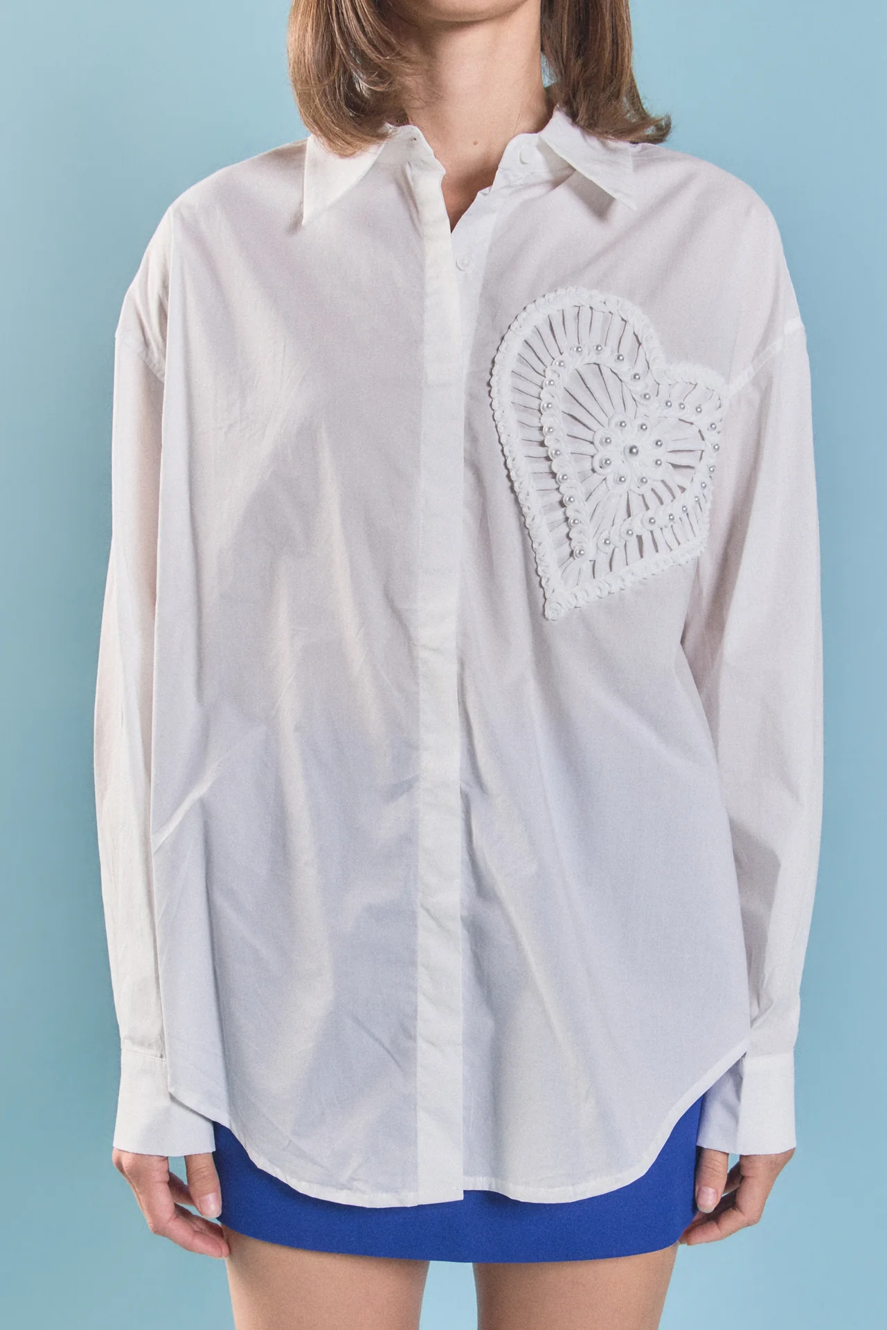 Pearl Heart Button Up Shirt - Image 2
