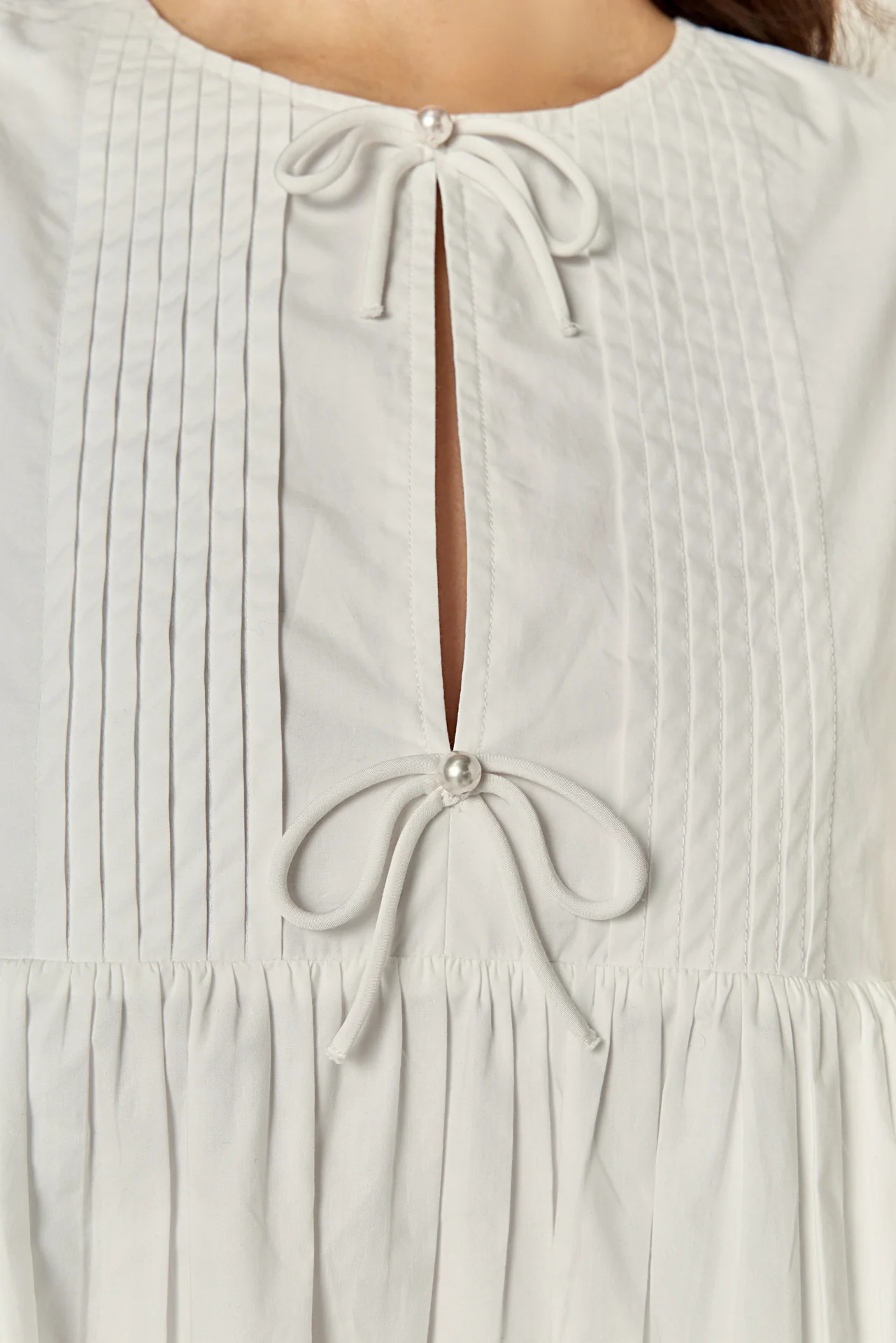 Scallop Trim Babydoll Mini Dress - Image 3