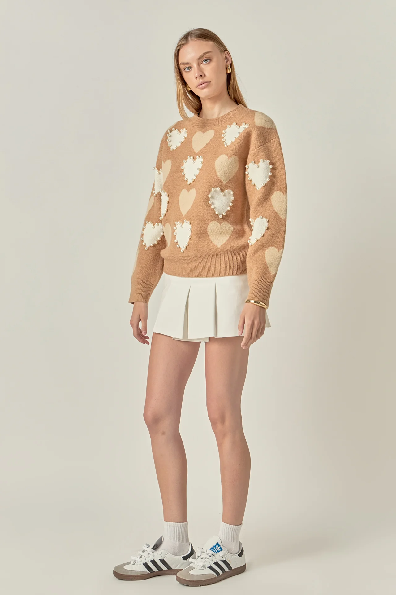Pearl with Heart Pattern Sweater - Image 10