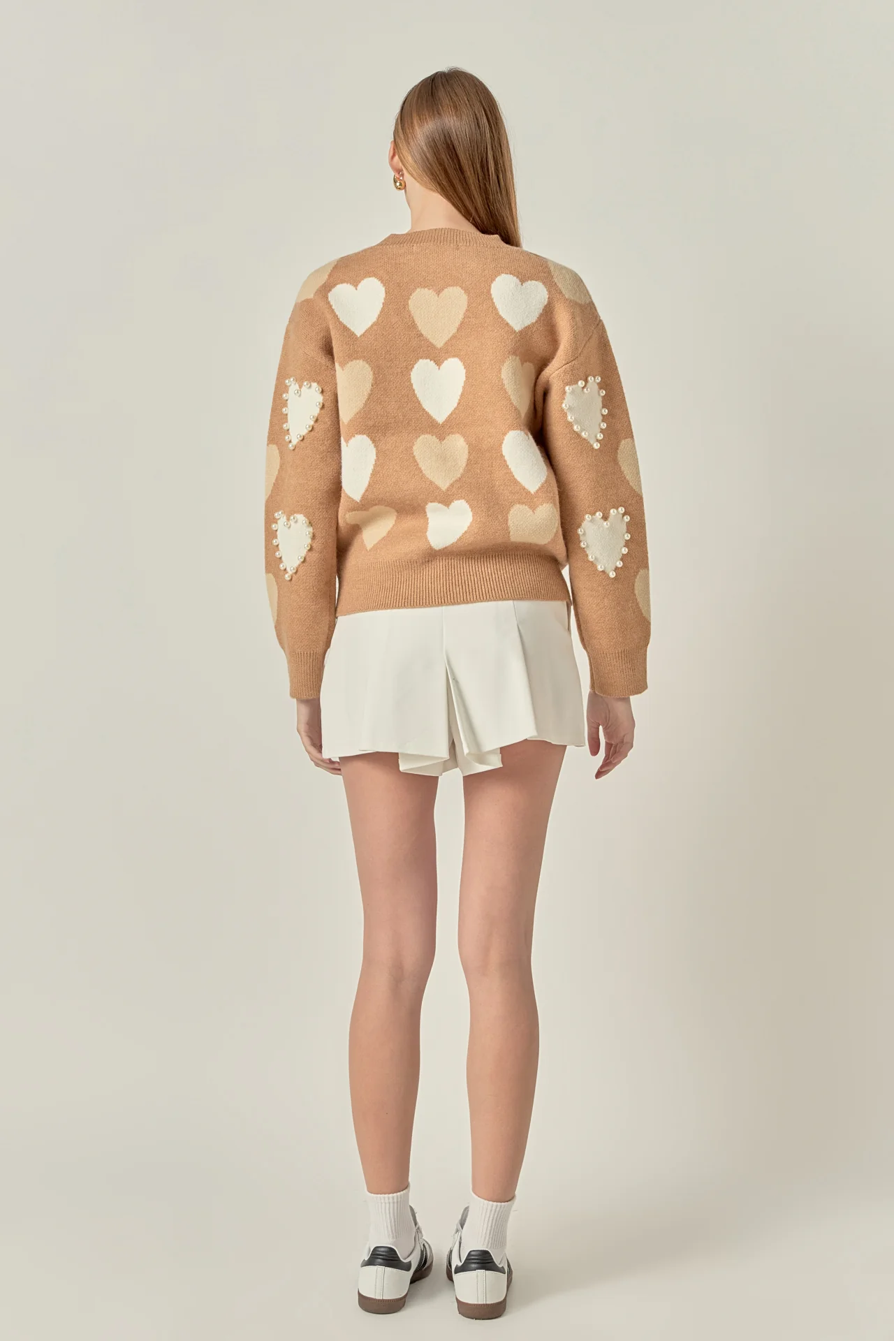 Pearl with Heart Pattern Sweater - Image 11